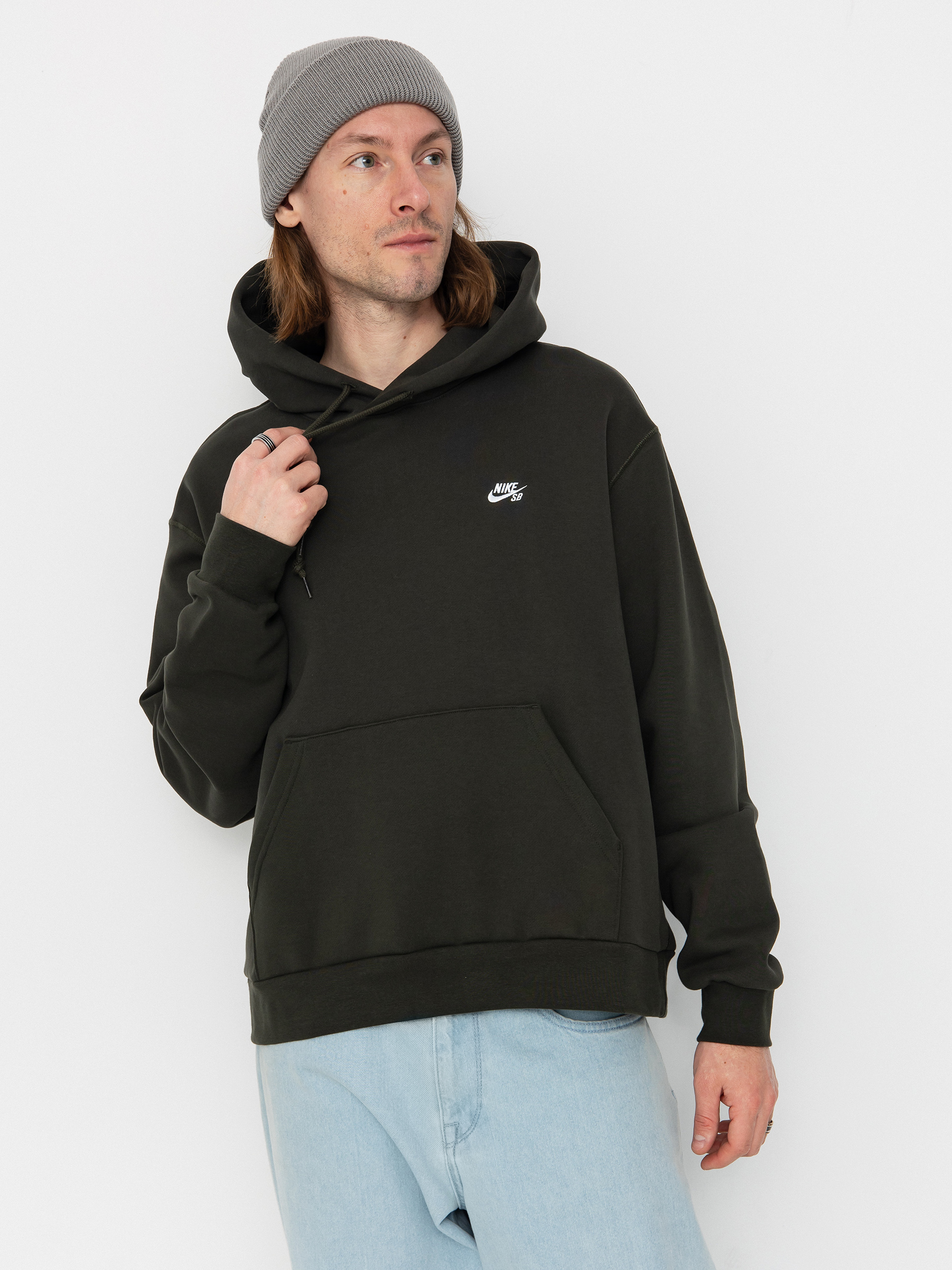 Mikina s kapucňou Nike SB Essential LBR HD (sequoia/white)