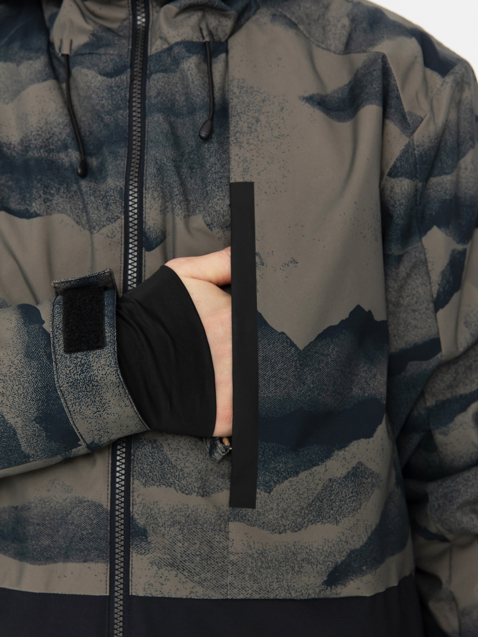 Pánska Snowboardová bunda Quiksilver Mission Printed Block (mountain spray cante)