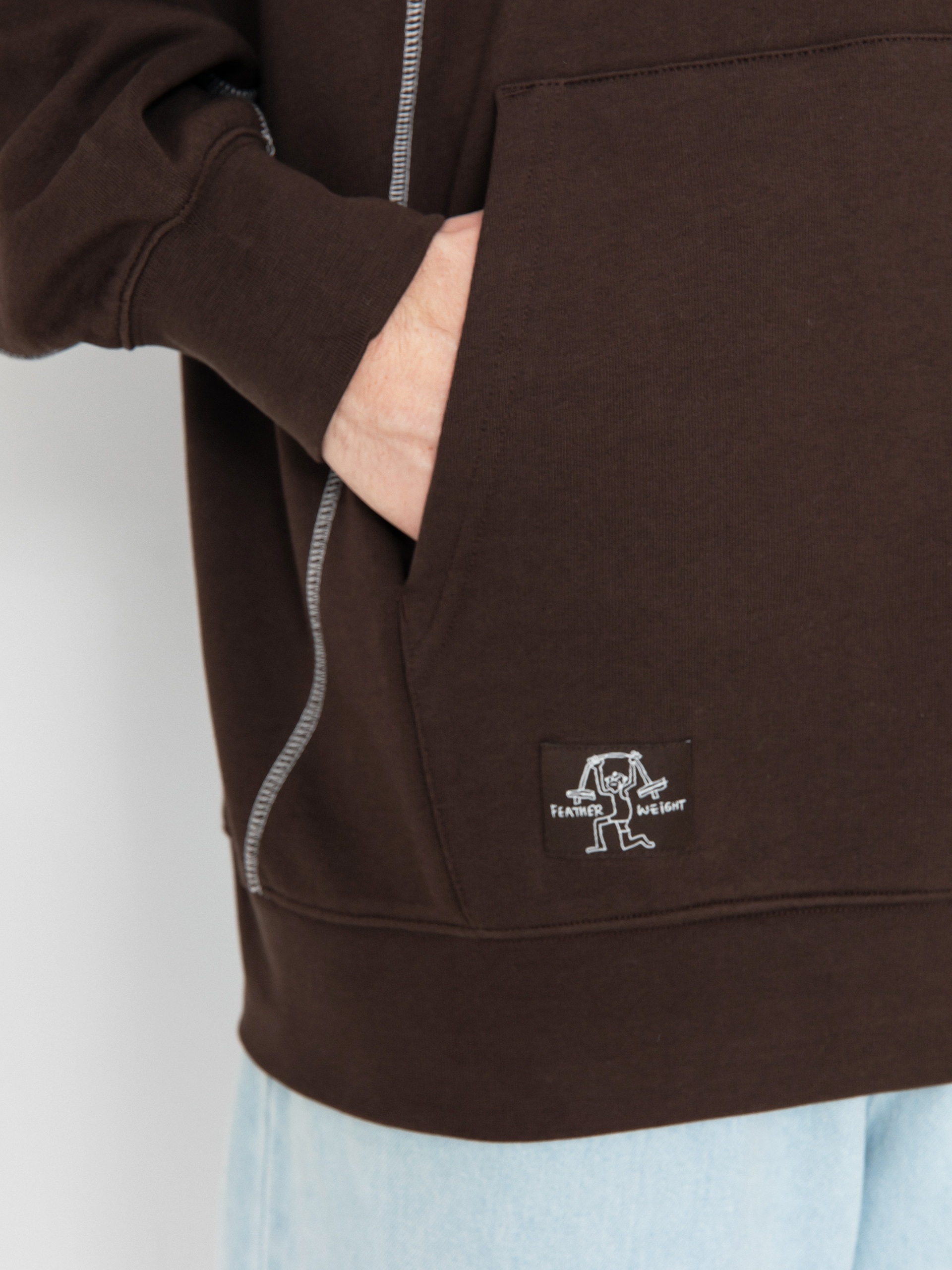 Mikina s kapucňou adidas Shmoo Fw HD (dbrown/cwhite)