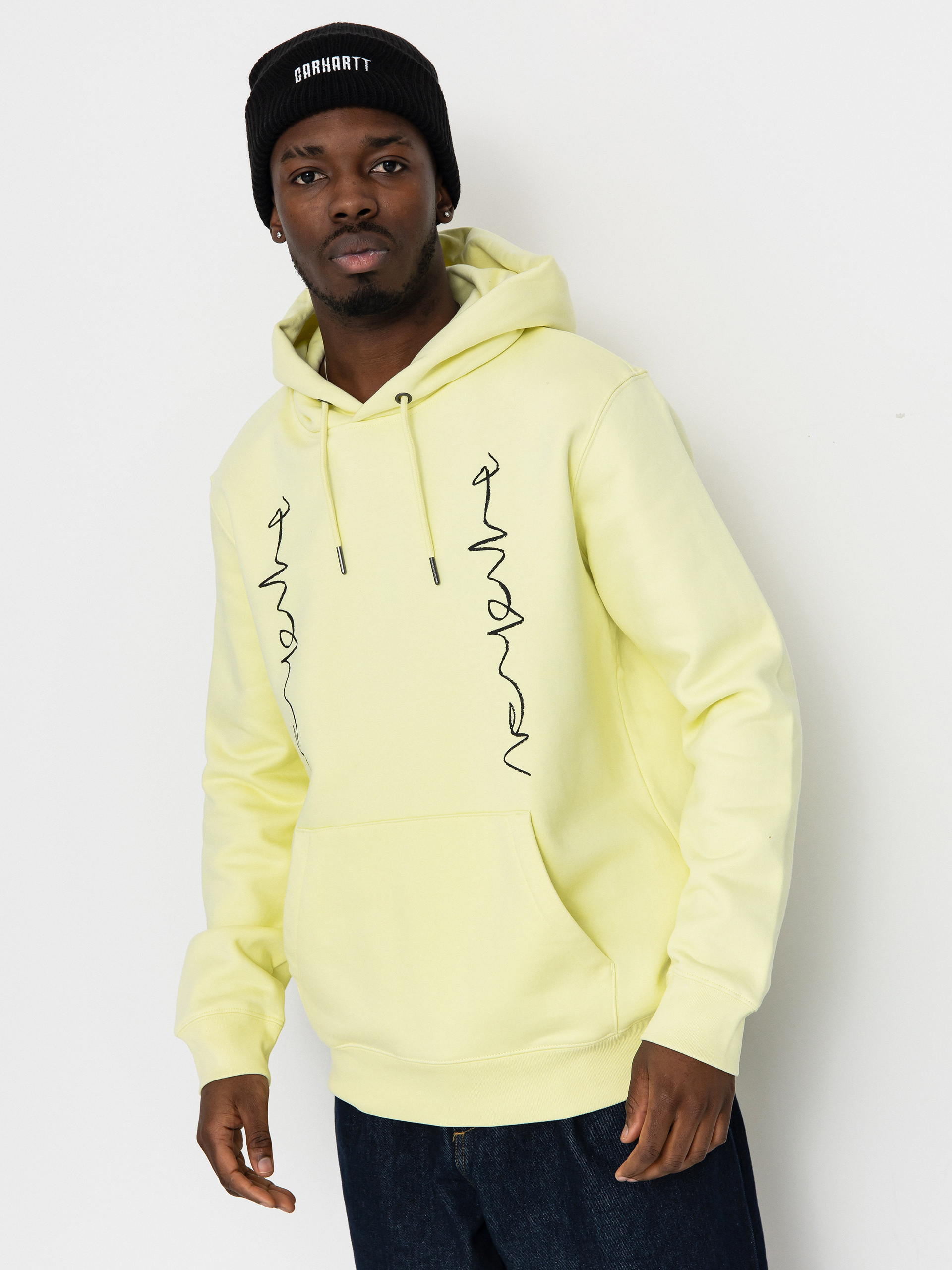 Mikina s kapucňou Poetic Collective Crayon Chain HD (yellow)