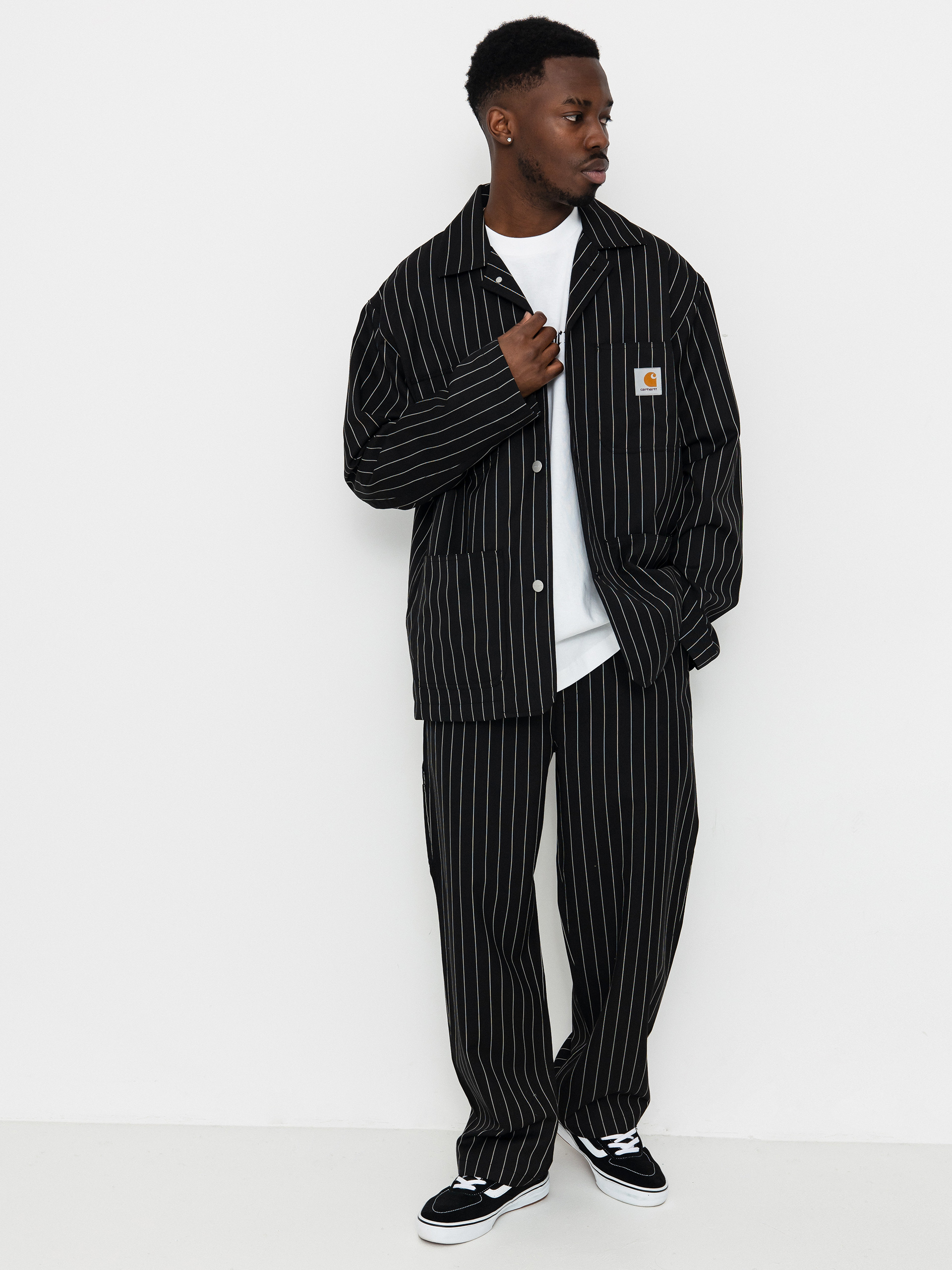 Nohavice Carhartt WIP Seaton (seaton stripe black)