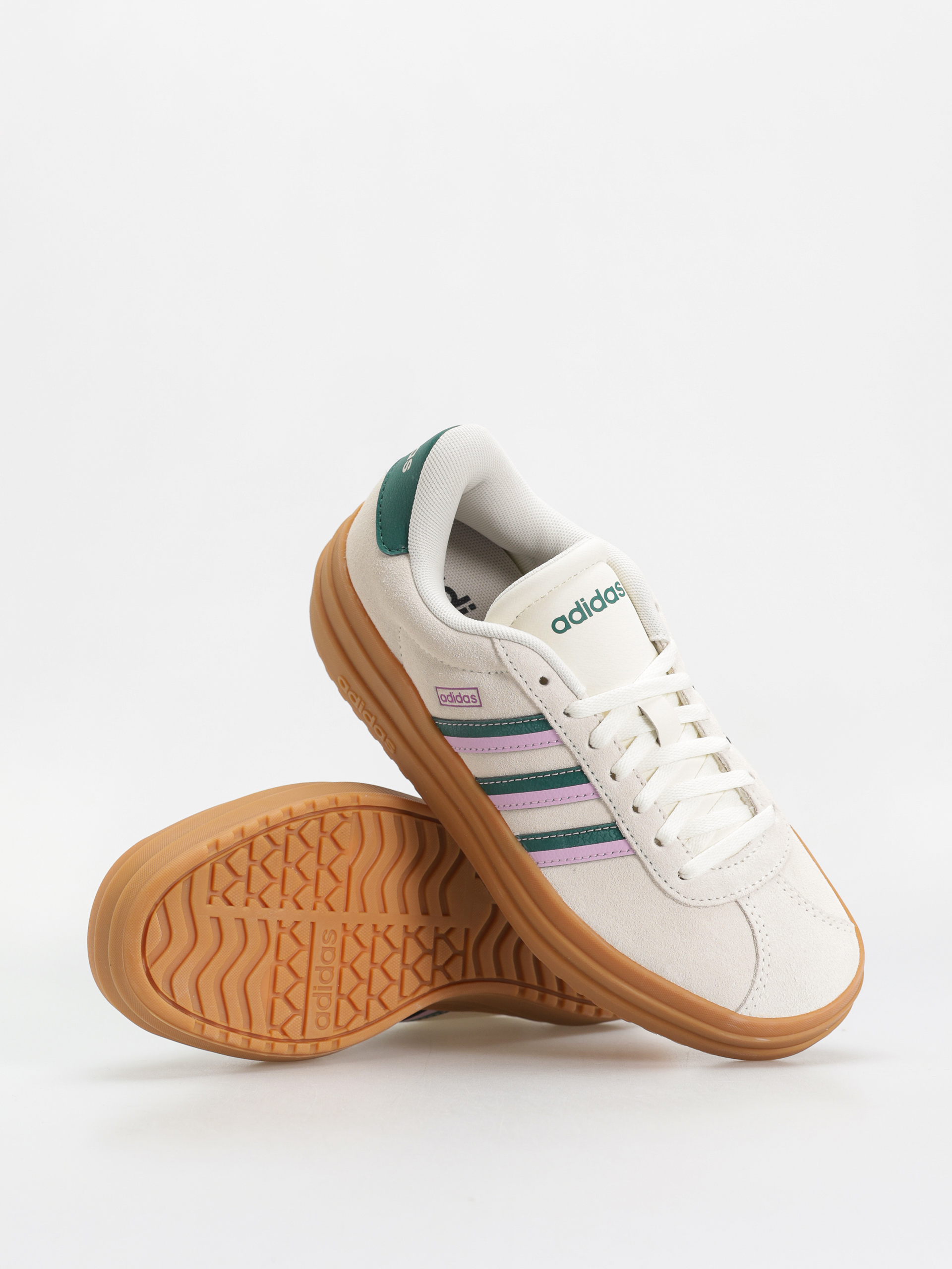 Topánky adidas Vl Court Bold Wmn (owhite/cgreen/blilil)