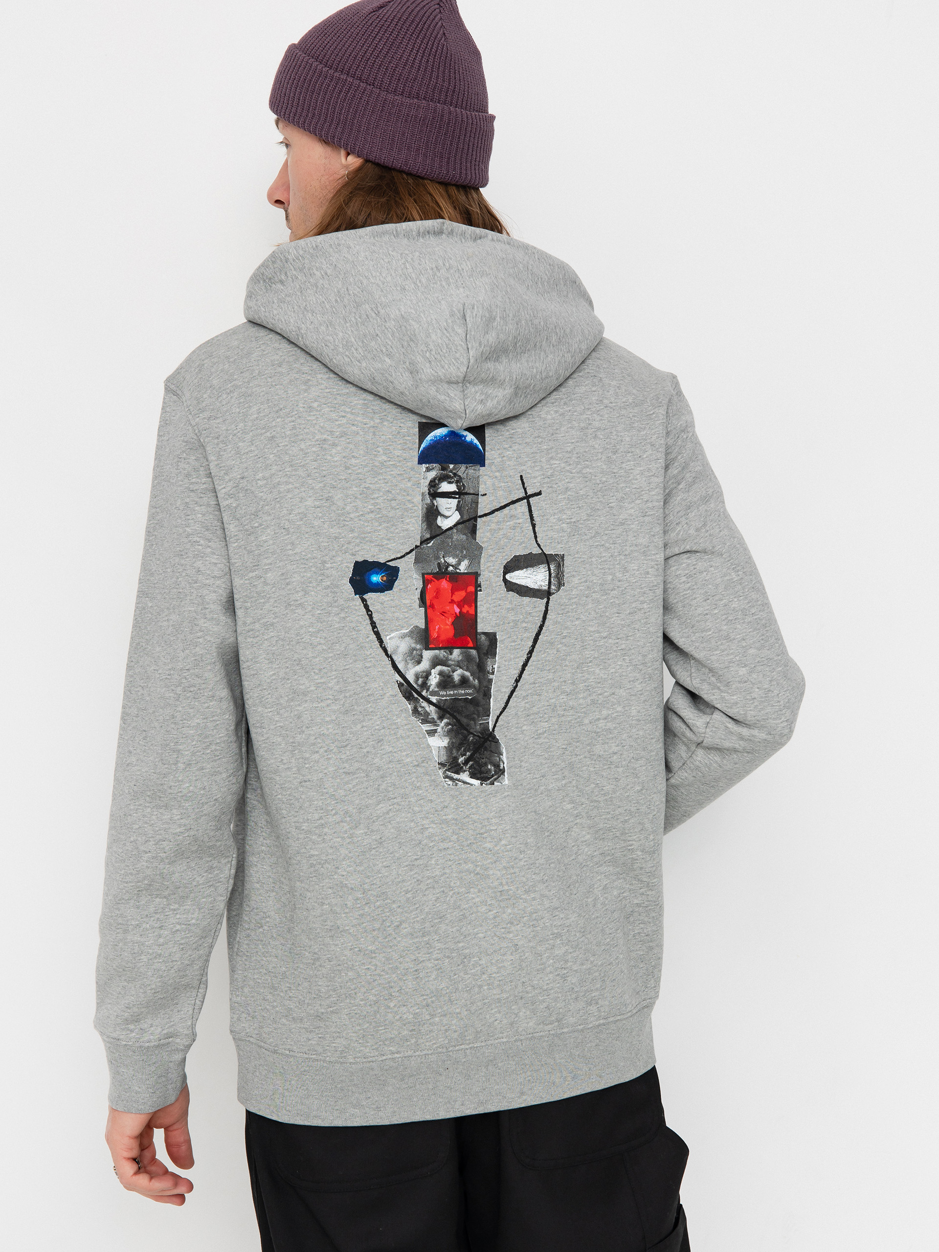 Mikina s kapucu0148ou Poetic Collective In The Now HD (heather grey)