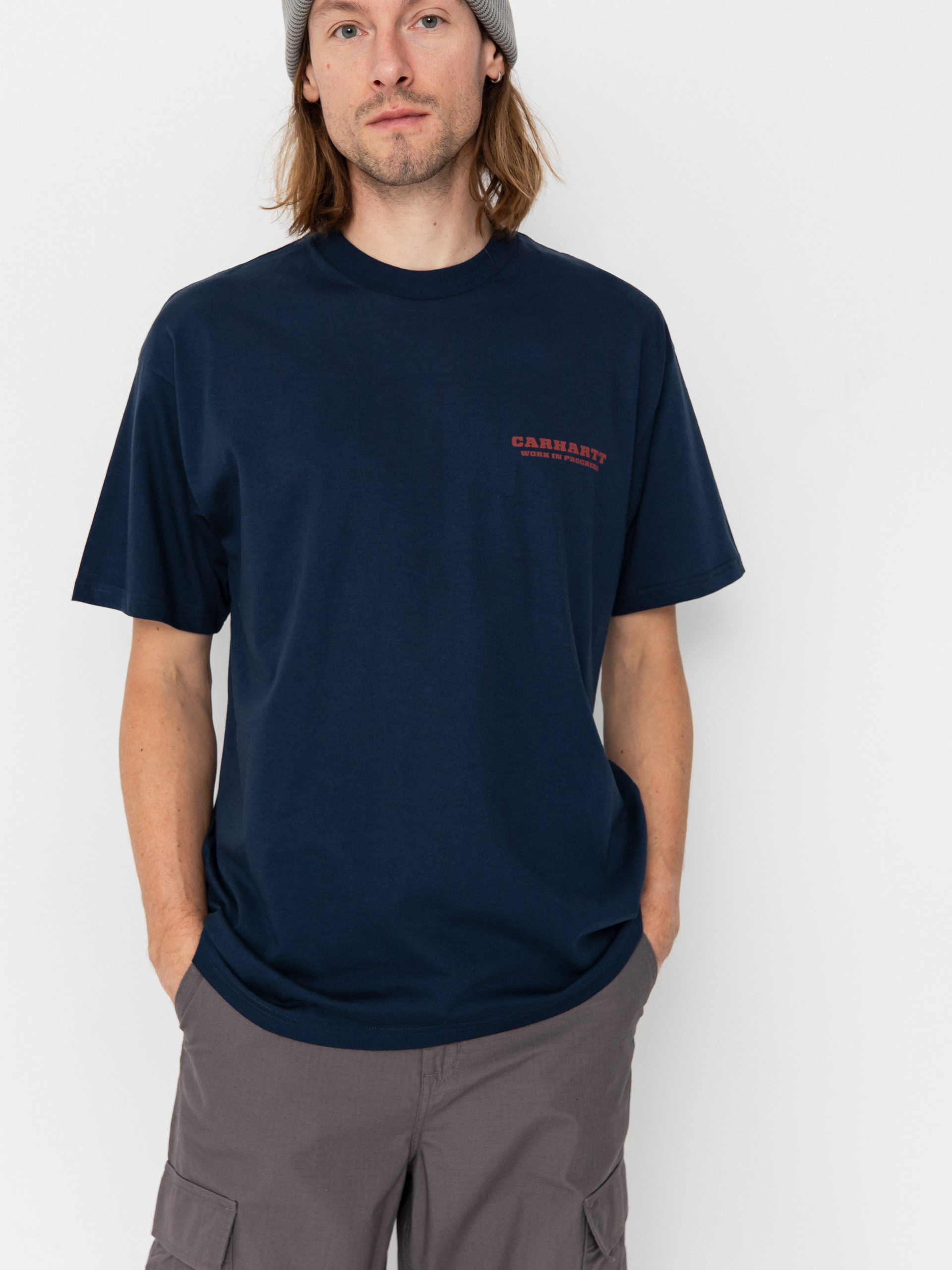 Tričko Carhartt WIP Runaway (blue/vermillion)