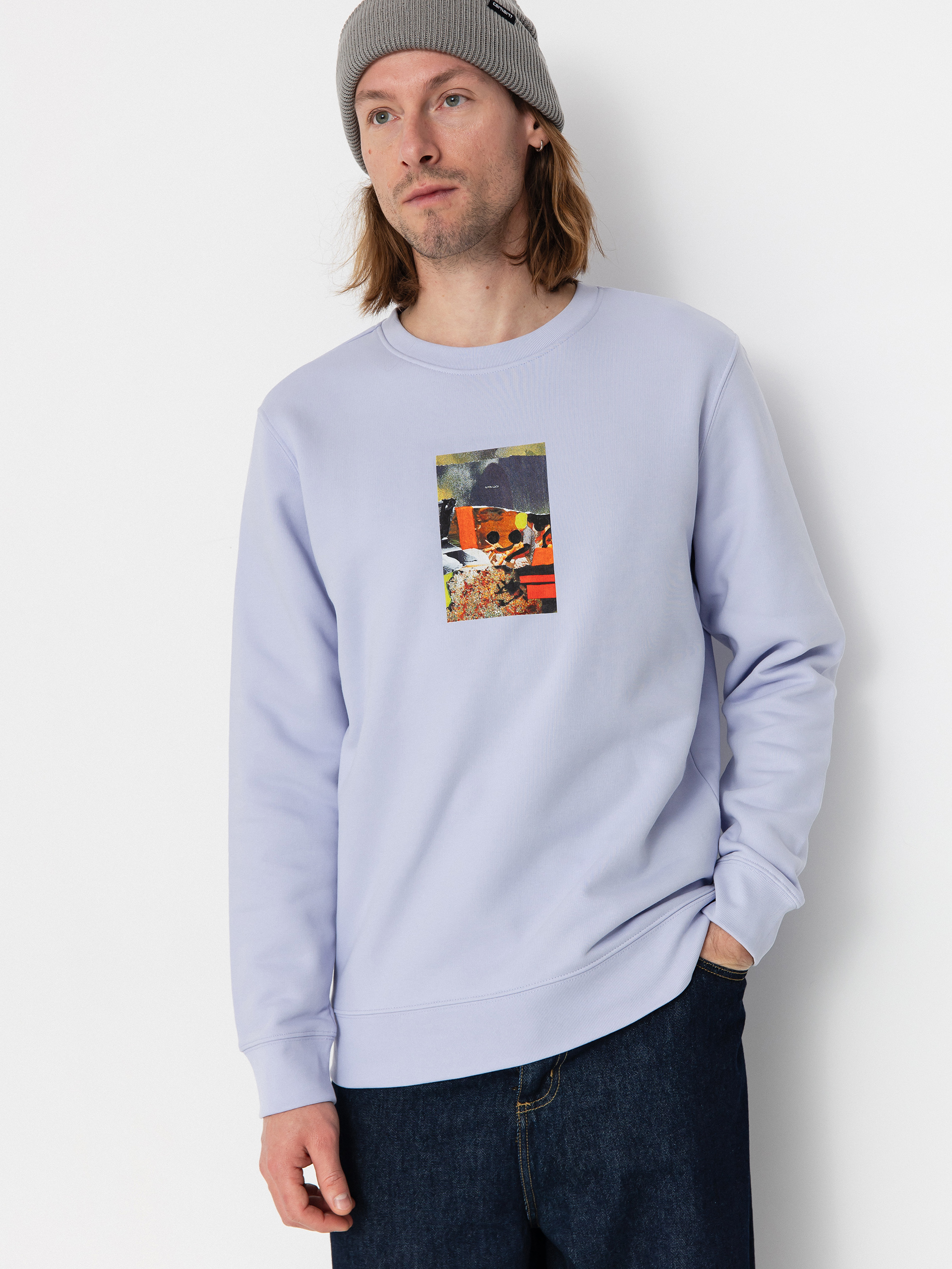 Mikina Poetic Collective Good Luck Crewneck (purple)
