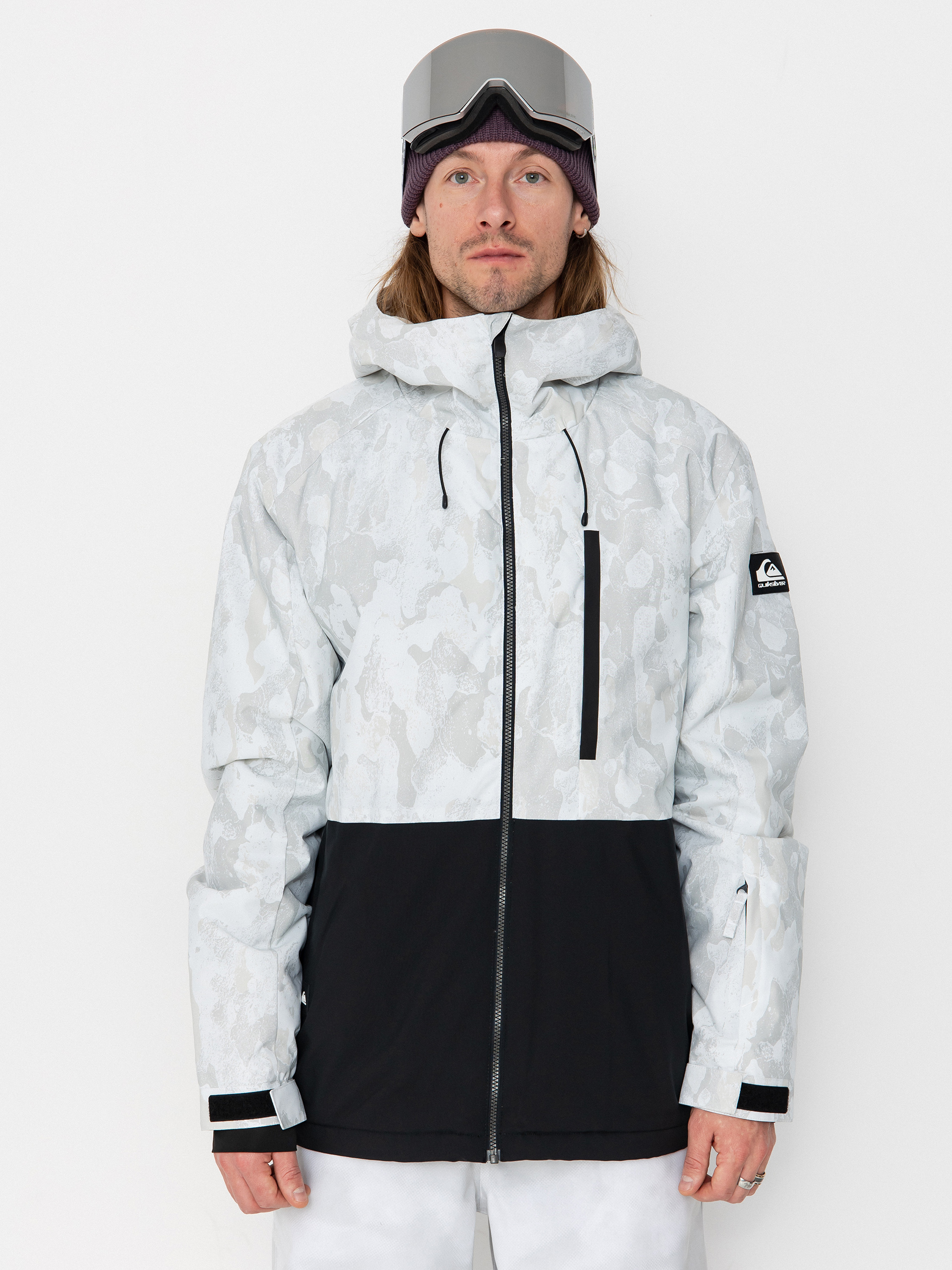 Snowboardovu00e1 bunda Quiksilver Mission Printed Block (nature zoom birch)