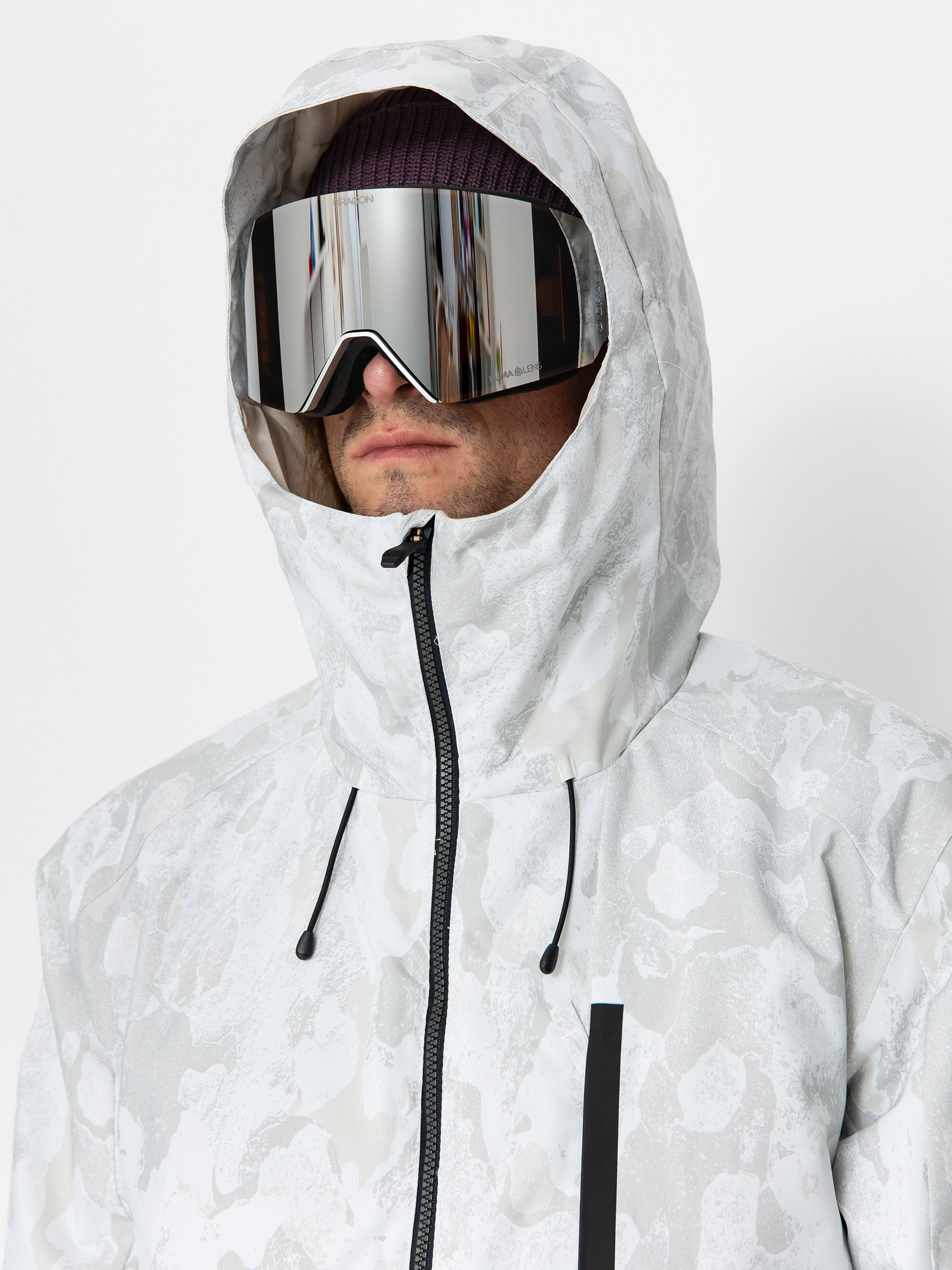 Pánska Snowboardová bunda Quiksilver Mission Printed Block (nature zoom birch)