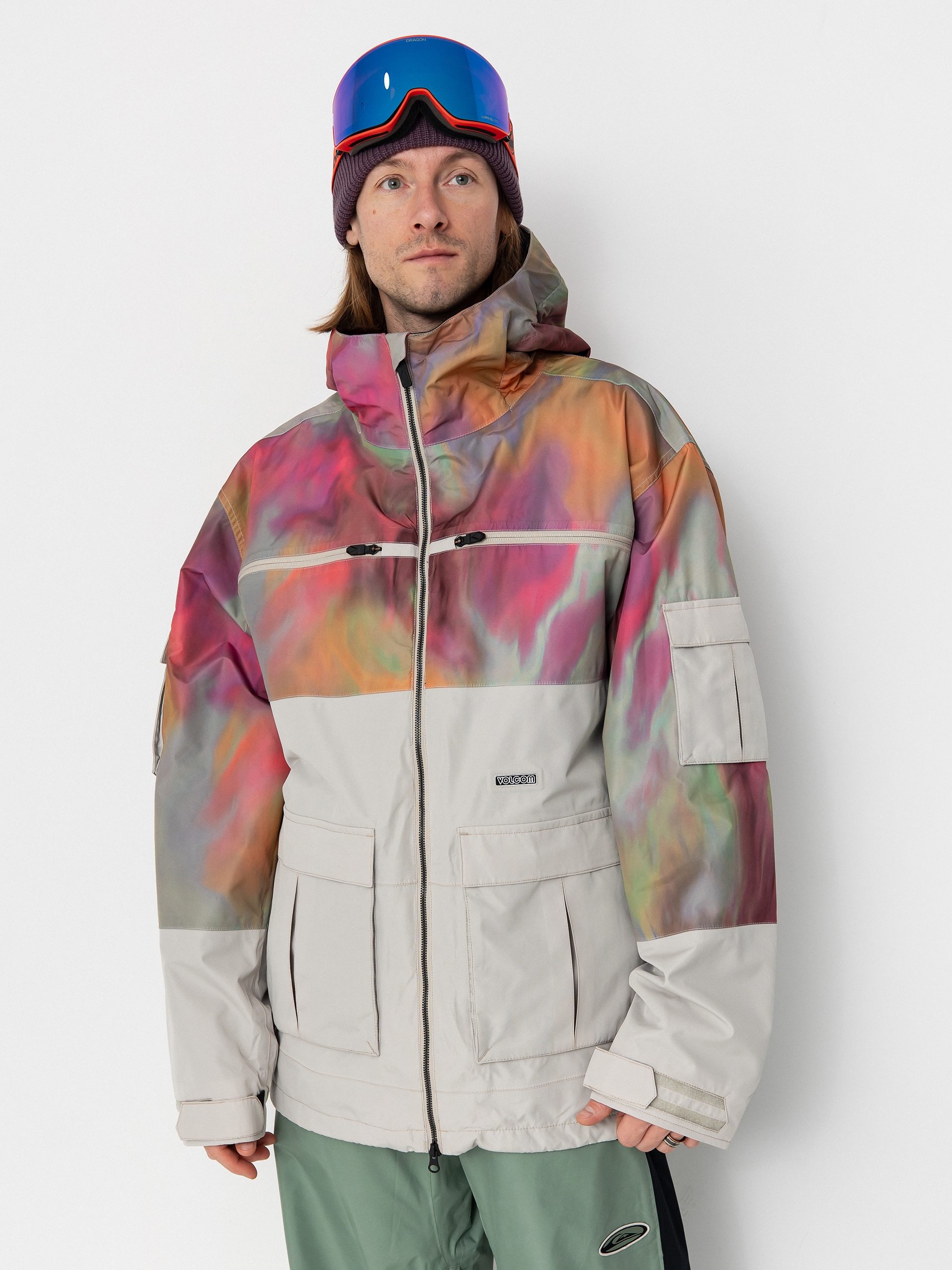 Pánska Snowboardová bunda Volcom Nightbreaker 20K (grey)