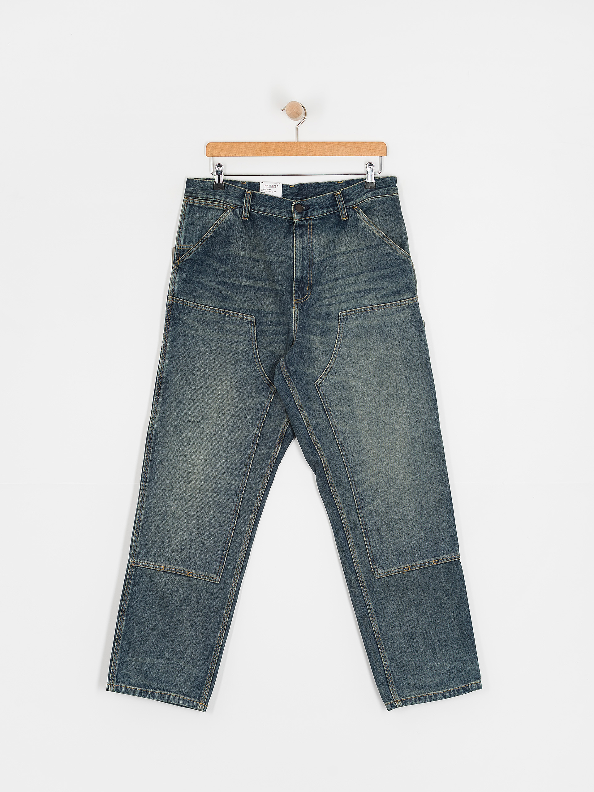 Nohavice Carhartt WIP Double Knee (blue)