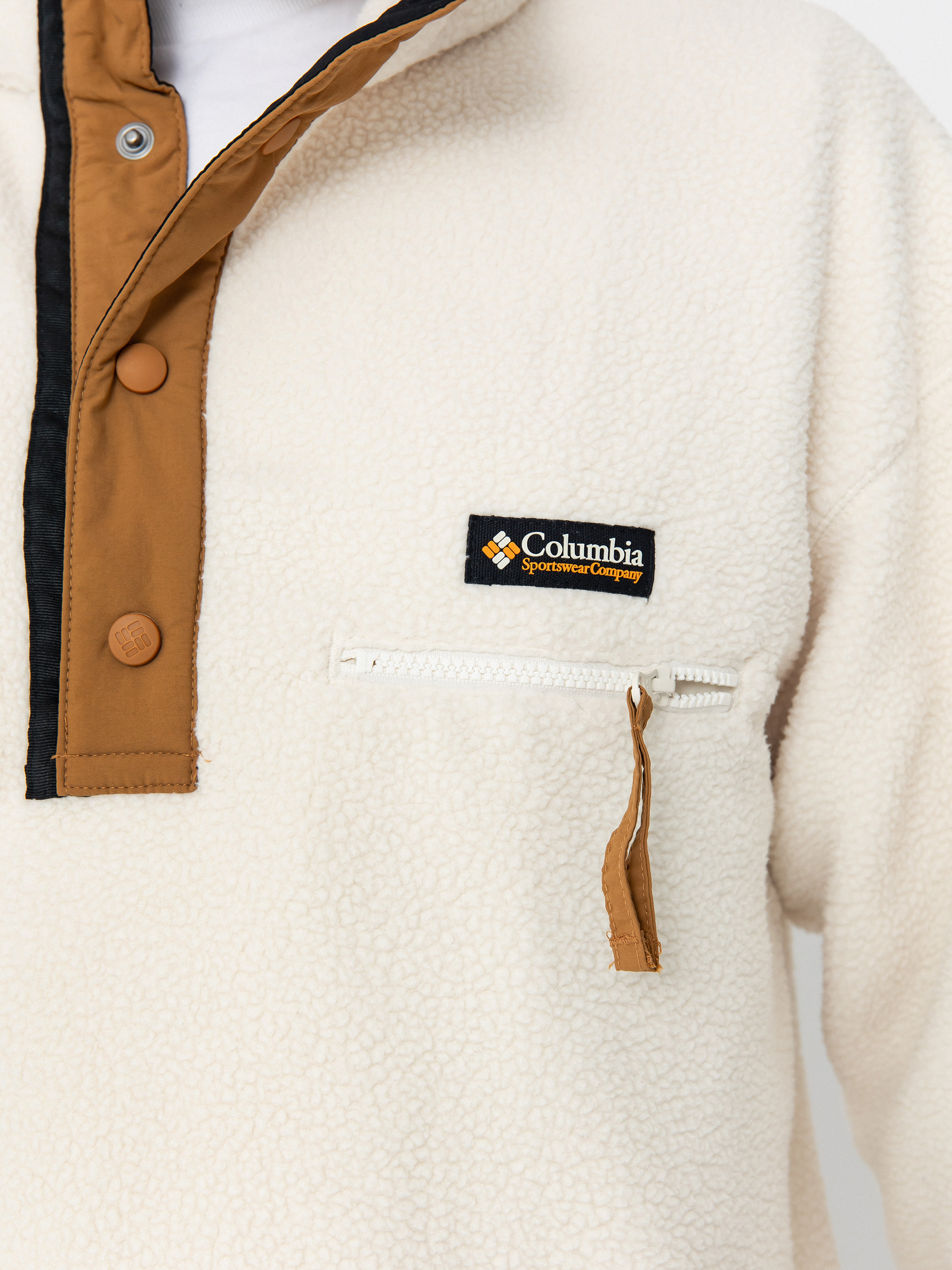 Pánsky Flísová mikina Columbia Helvetia II Half Snap (chalk)