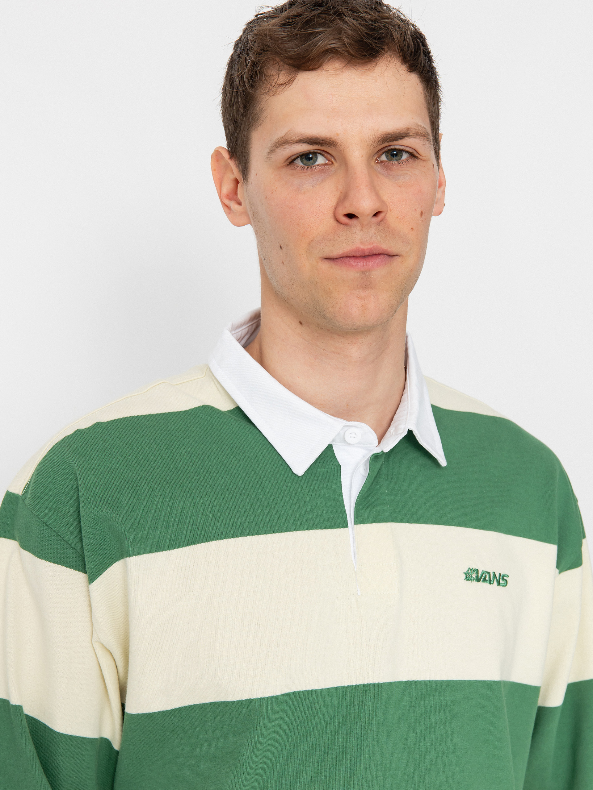 Triko Vans Ward Stripe Rugby Knit (fairway/lemon icing)