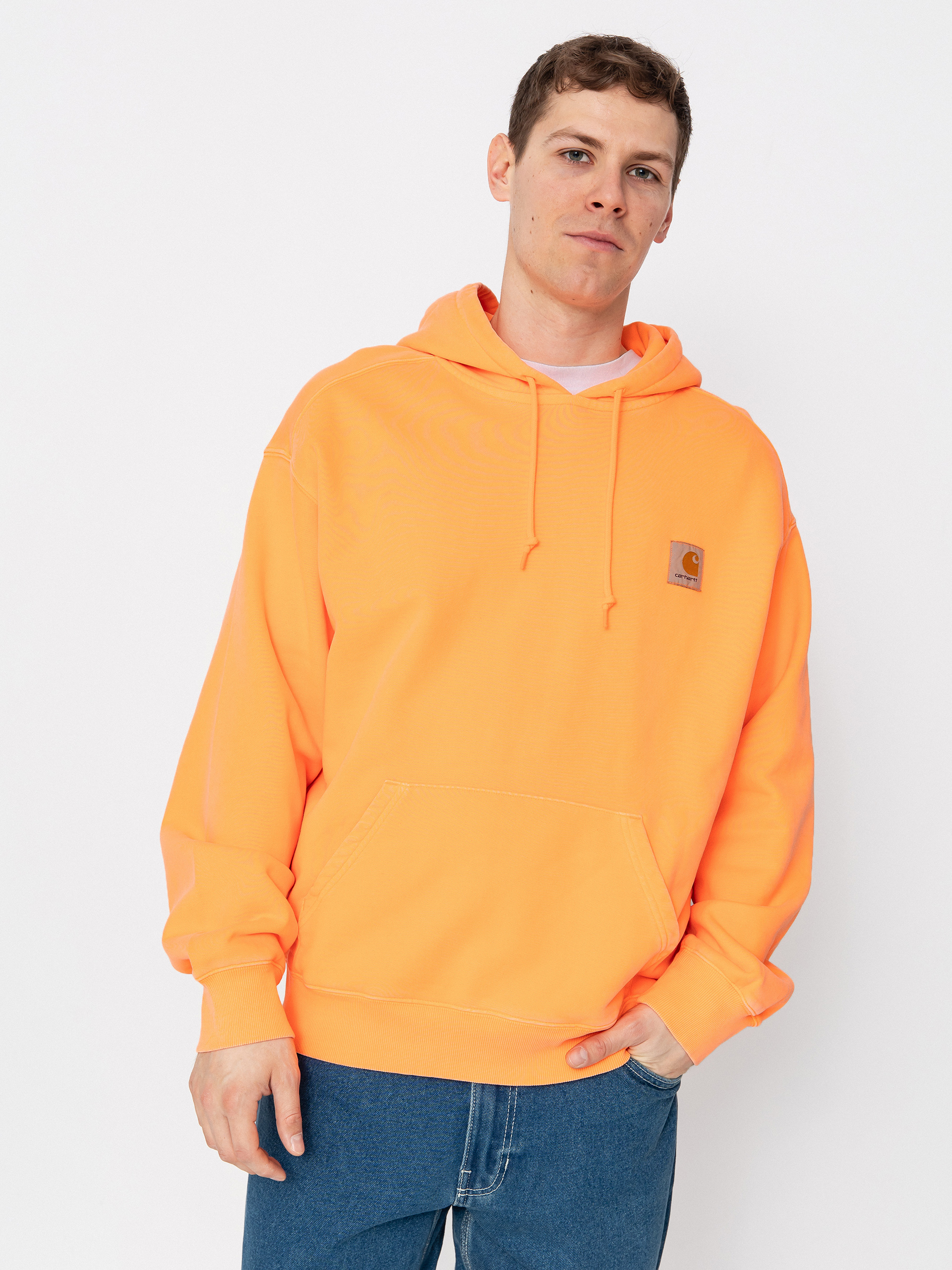Mikina s kapucňou Carhartt WIP Industry HD (lumo orange)