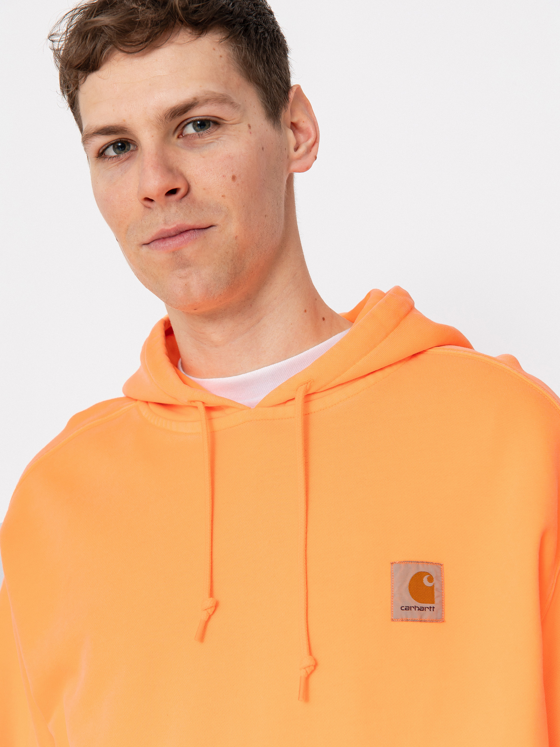 Mikina s kapucňou Carhartt WIP Industry HD (lumo orange)