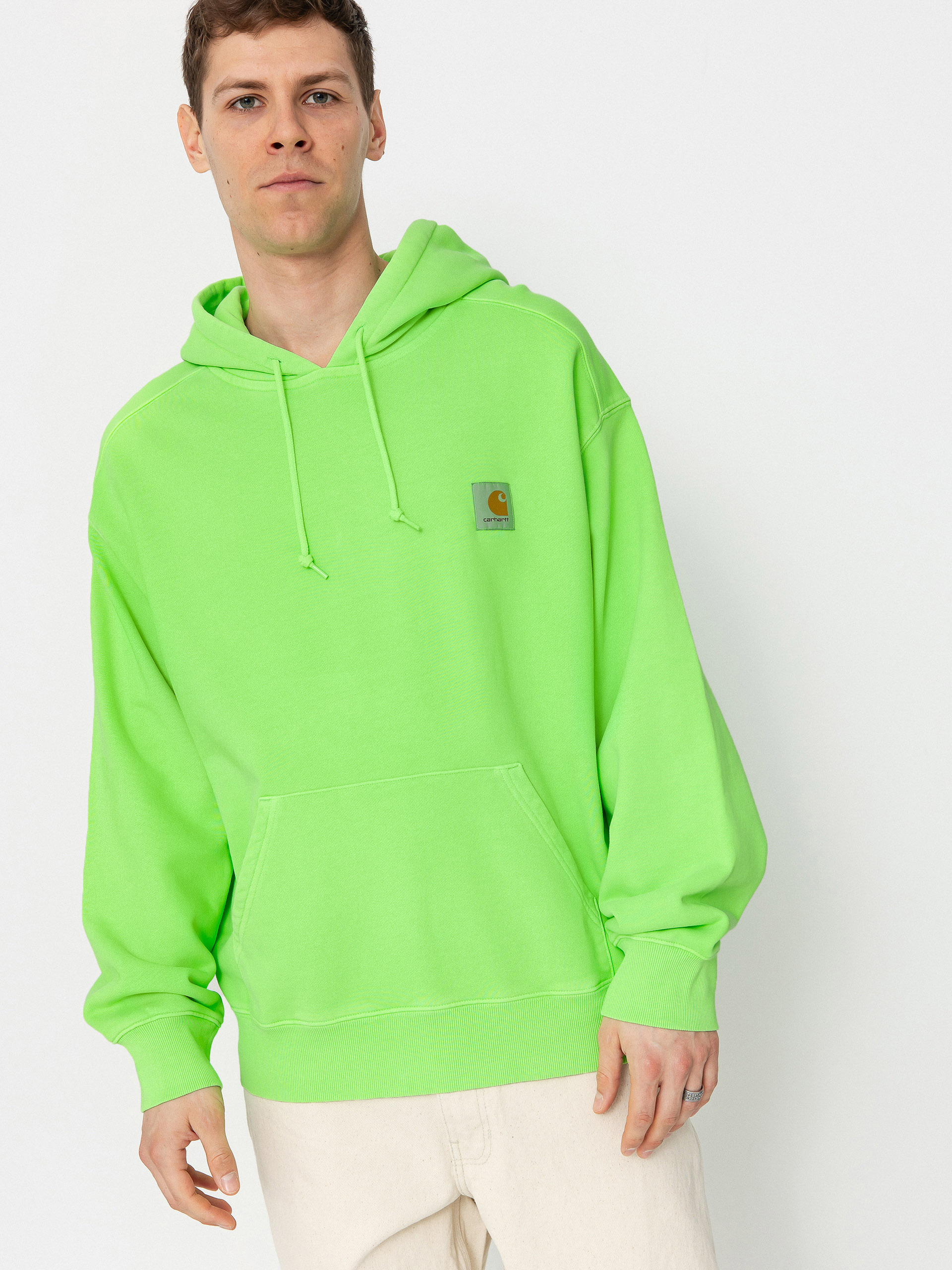 Mikina s kapucu0148ou Carhartt WIP Industry HD (lumo green)