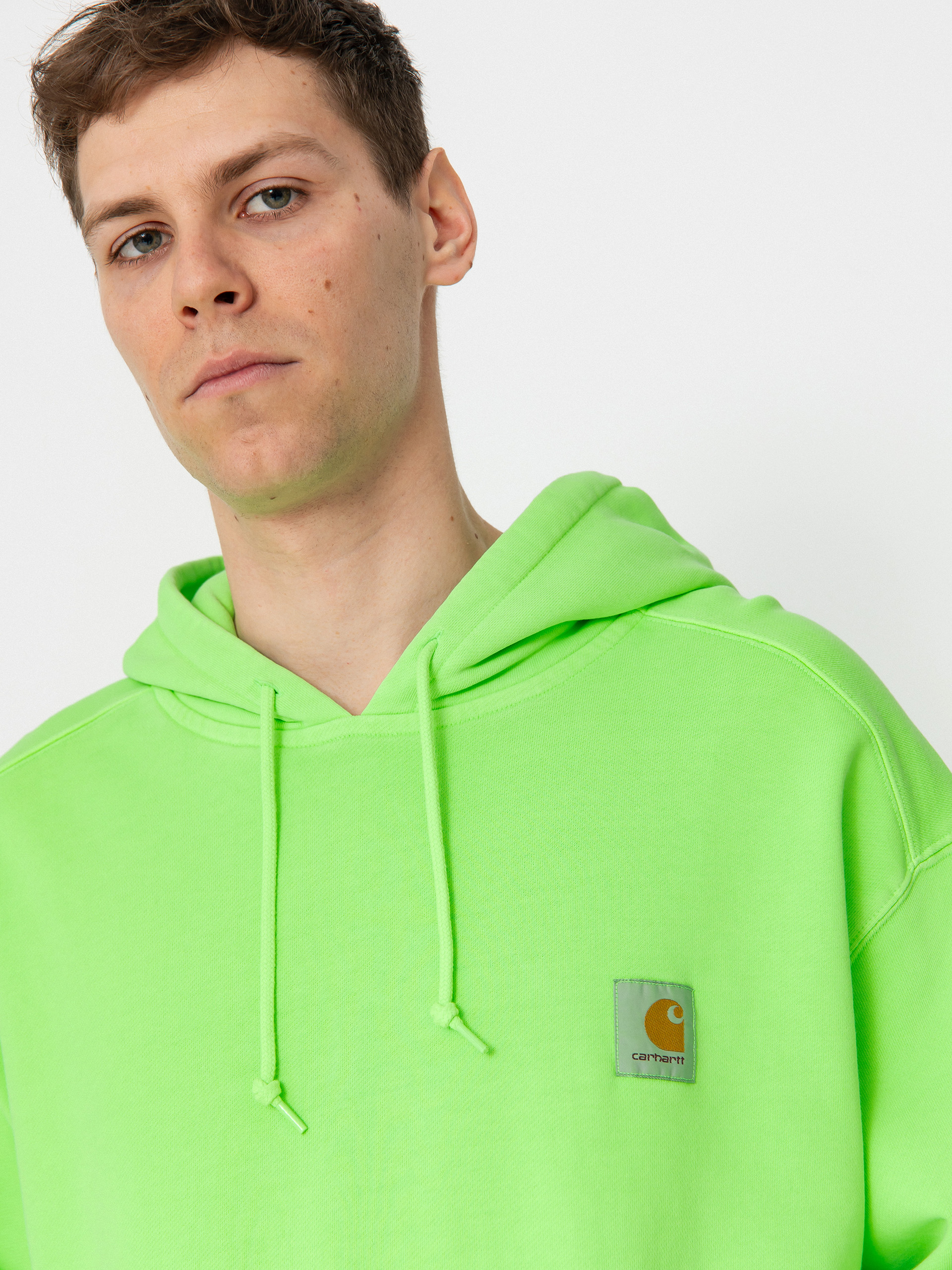 Mikina s kapucňou Carhartt WIP Industry HD (lumo green)