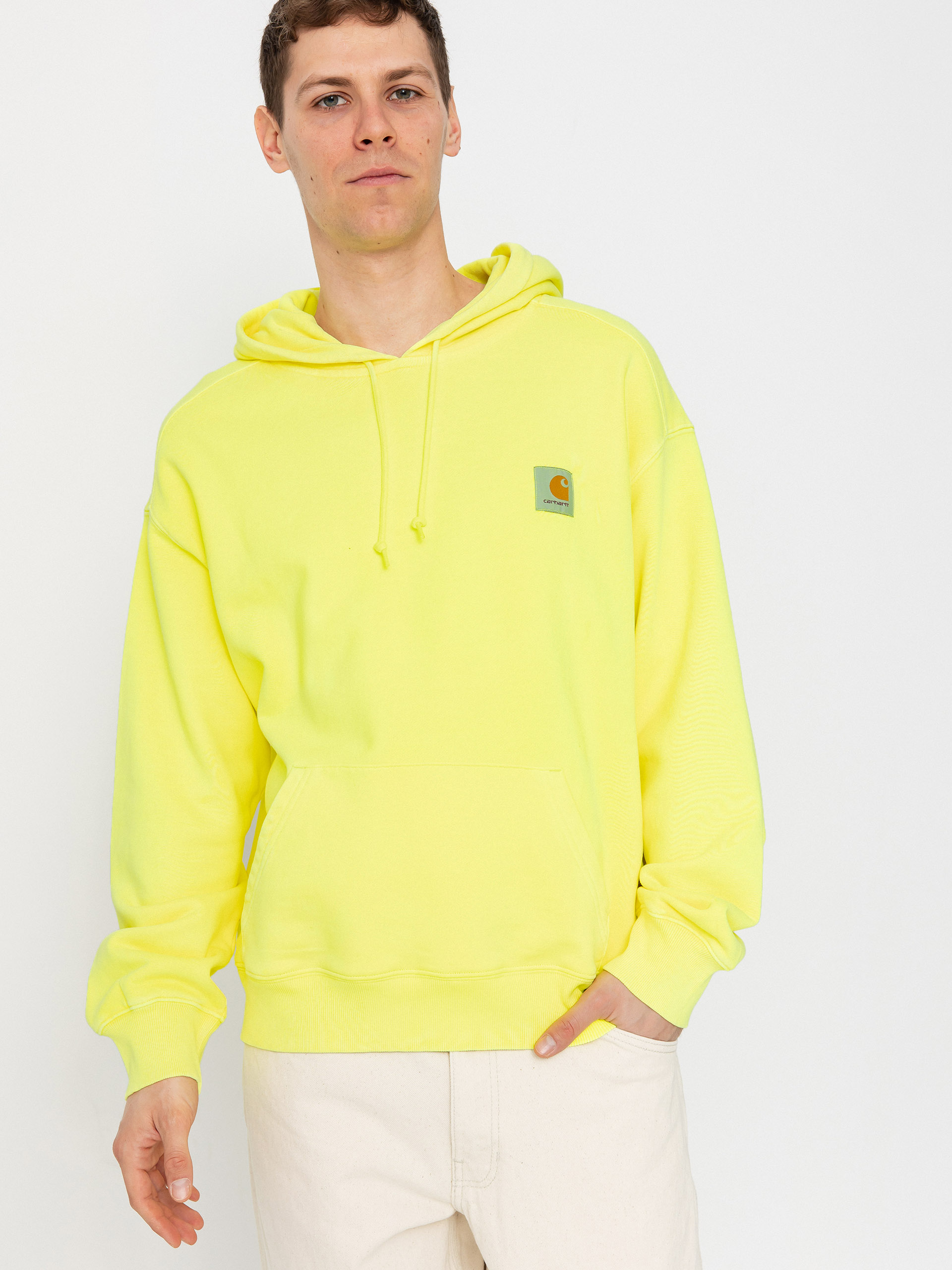 Mikina s kapucu0148ou Carhartt WIP Industry HD (lumo yellow)