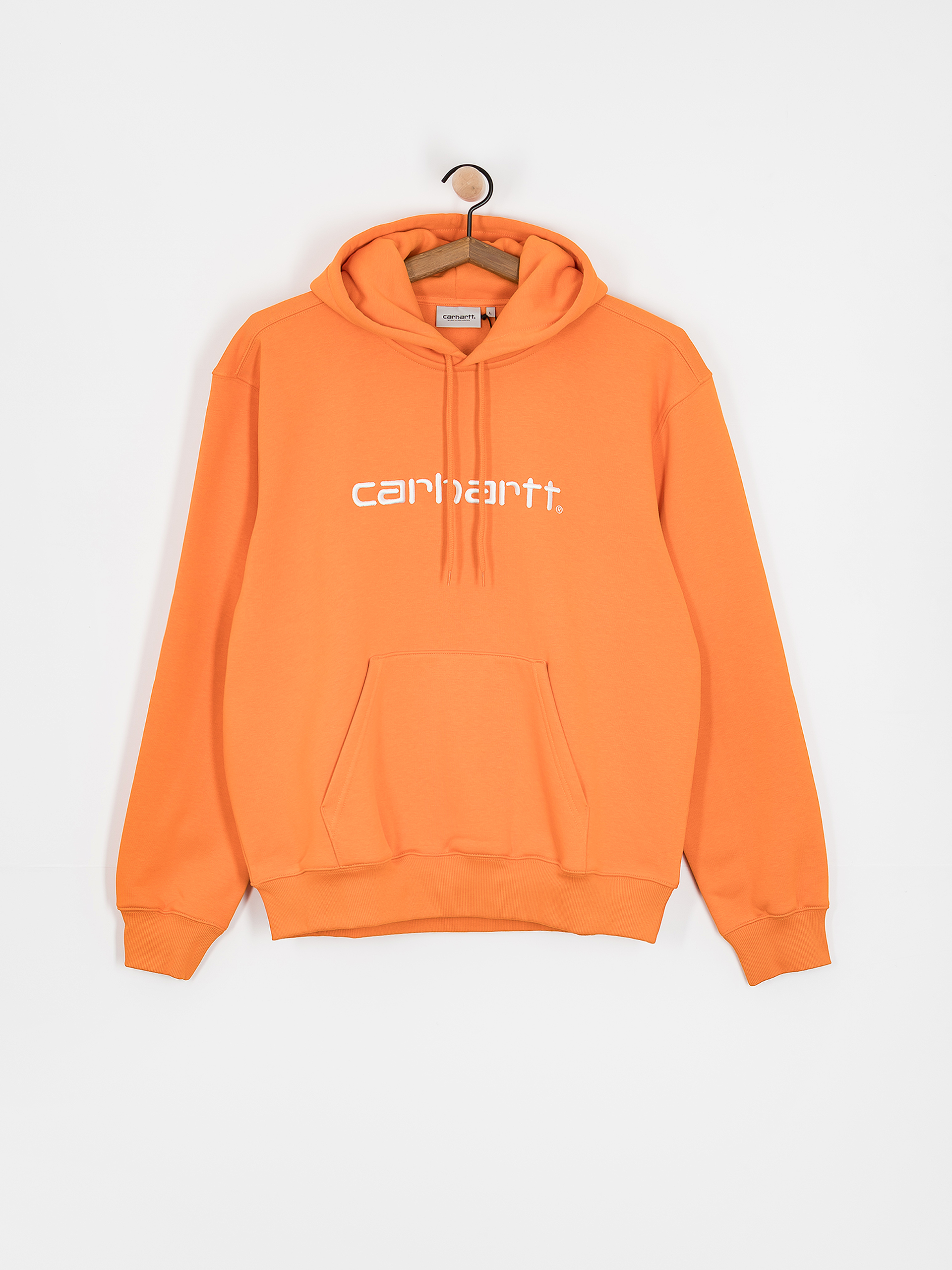 Mikina s kapucňou Carhartt WIP Carhartt HD (pumpkin/white)