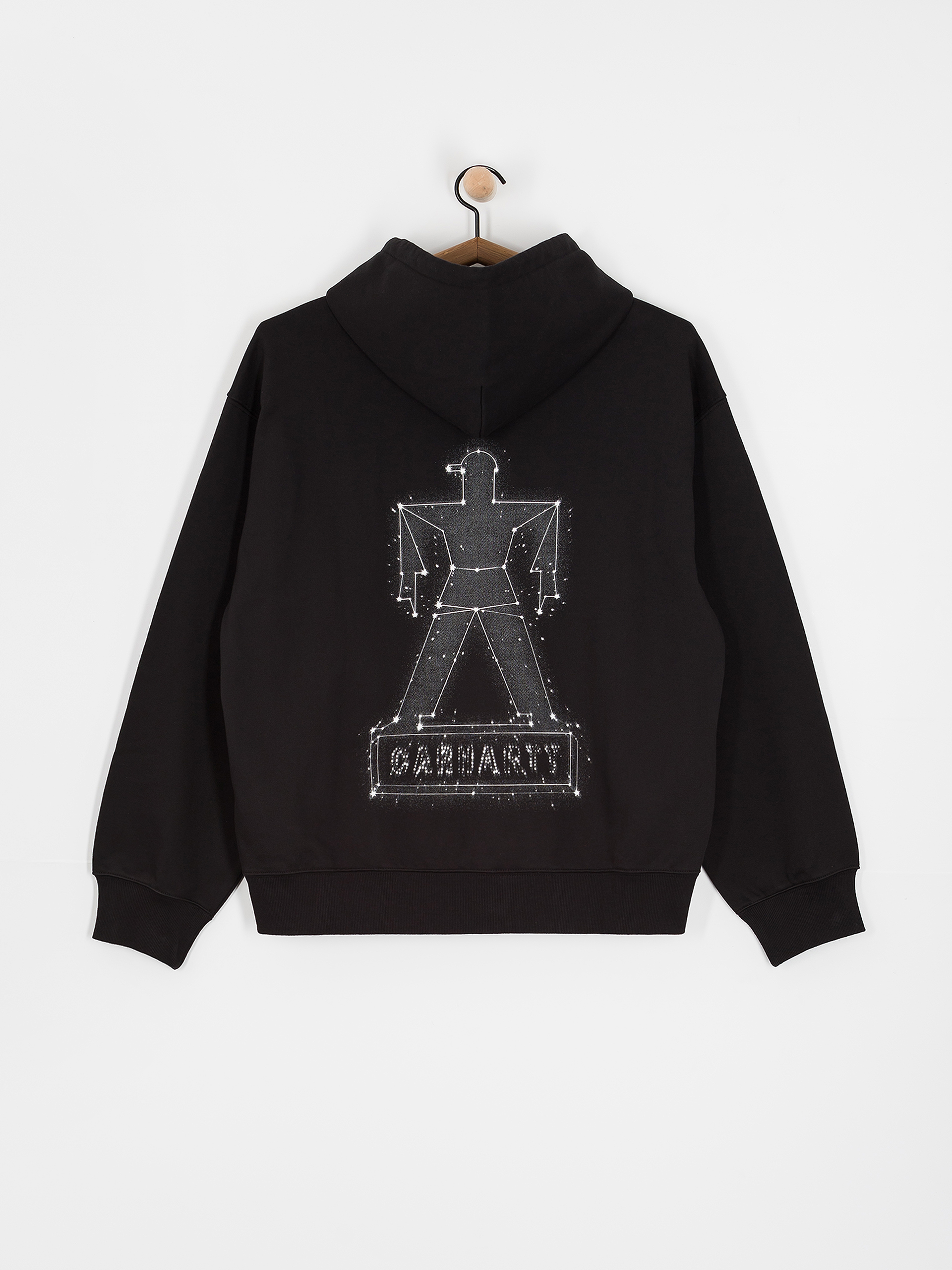 Mikina s kapucňou Carhartt WIP Stargazer HD (black/white)