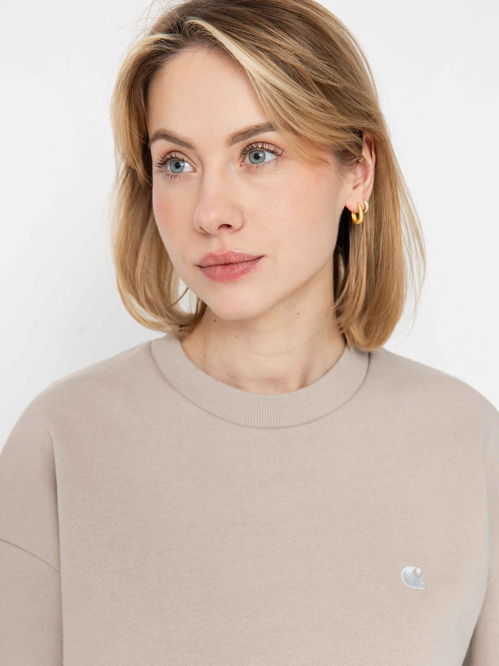 Mikina Carhartt WIP Casey Wmn (dusky beige/silver)