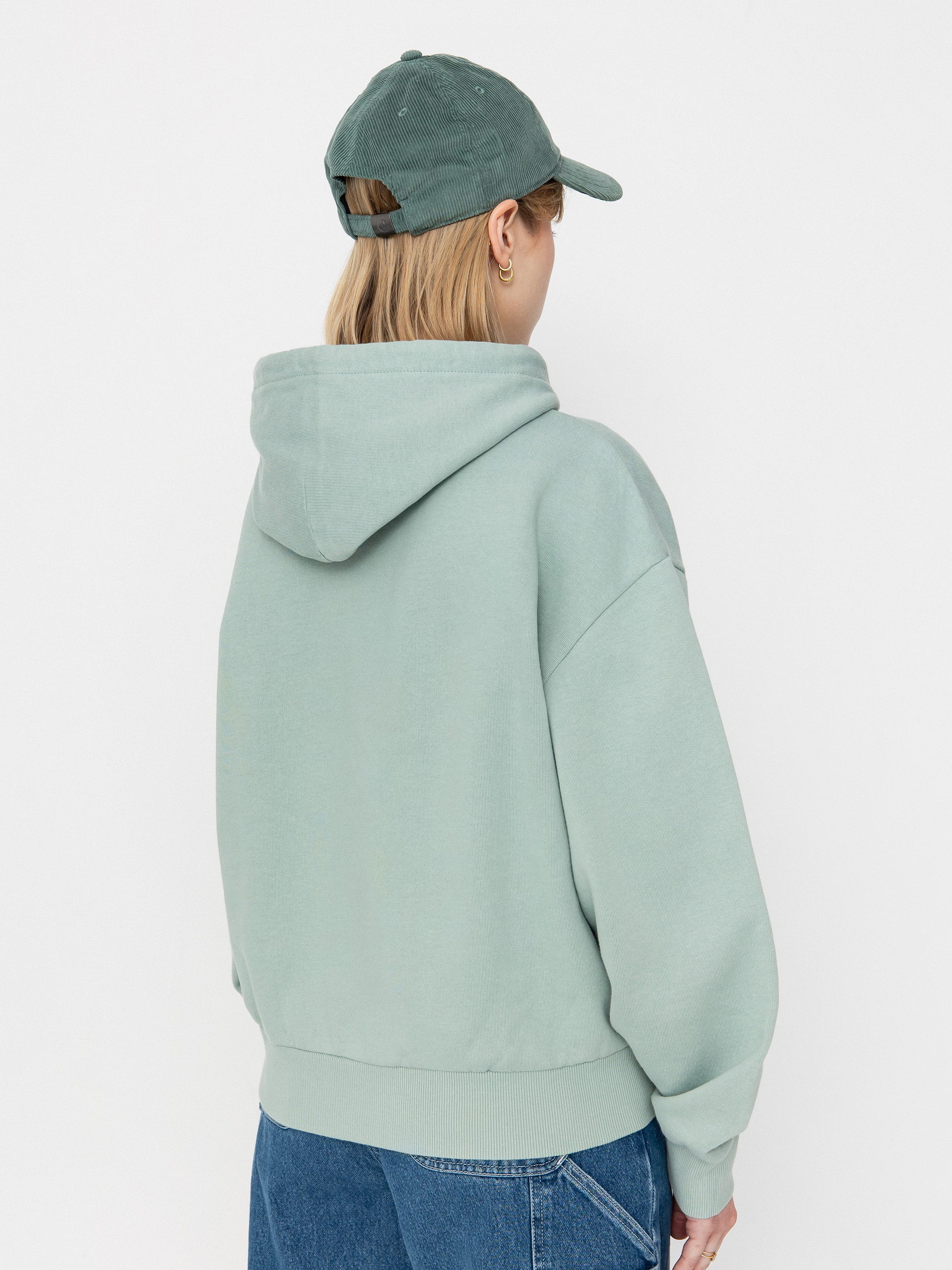 Mikina s kapucňou Carhartt WIP Casey HD Wmn (frosted green/silver)