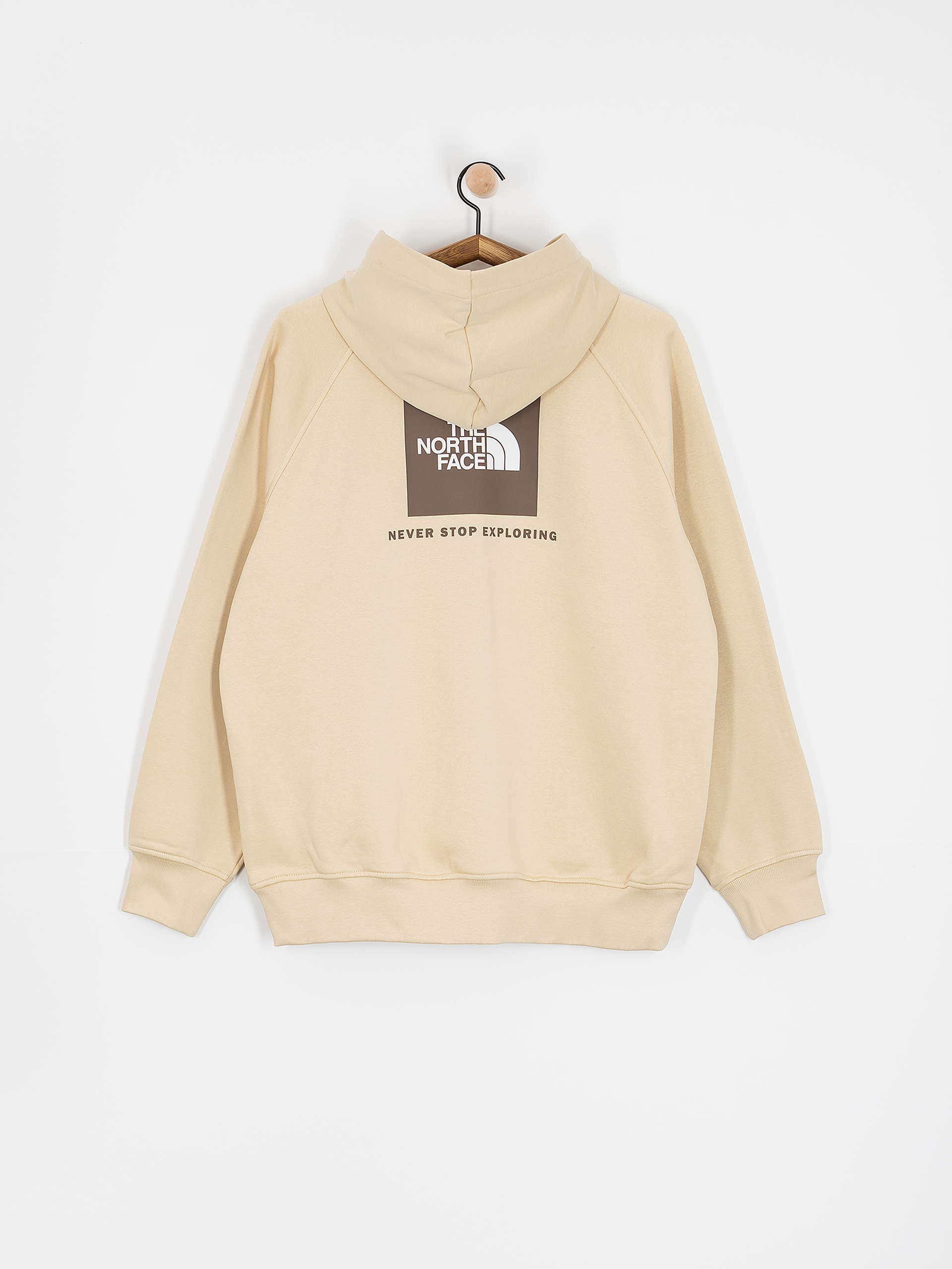 Mikina s kapucňou The North Face Raglan Box Nse HD (gravel/smokey brown)