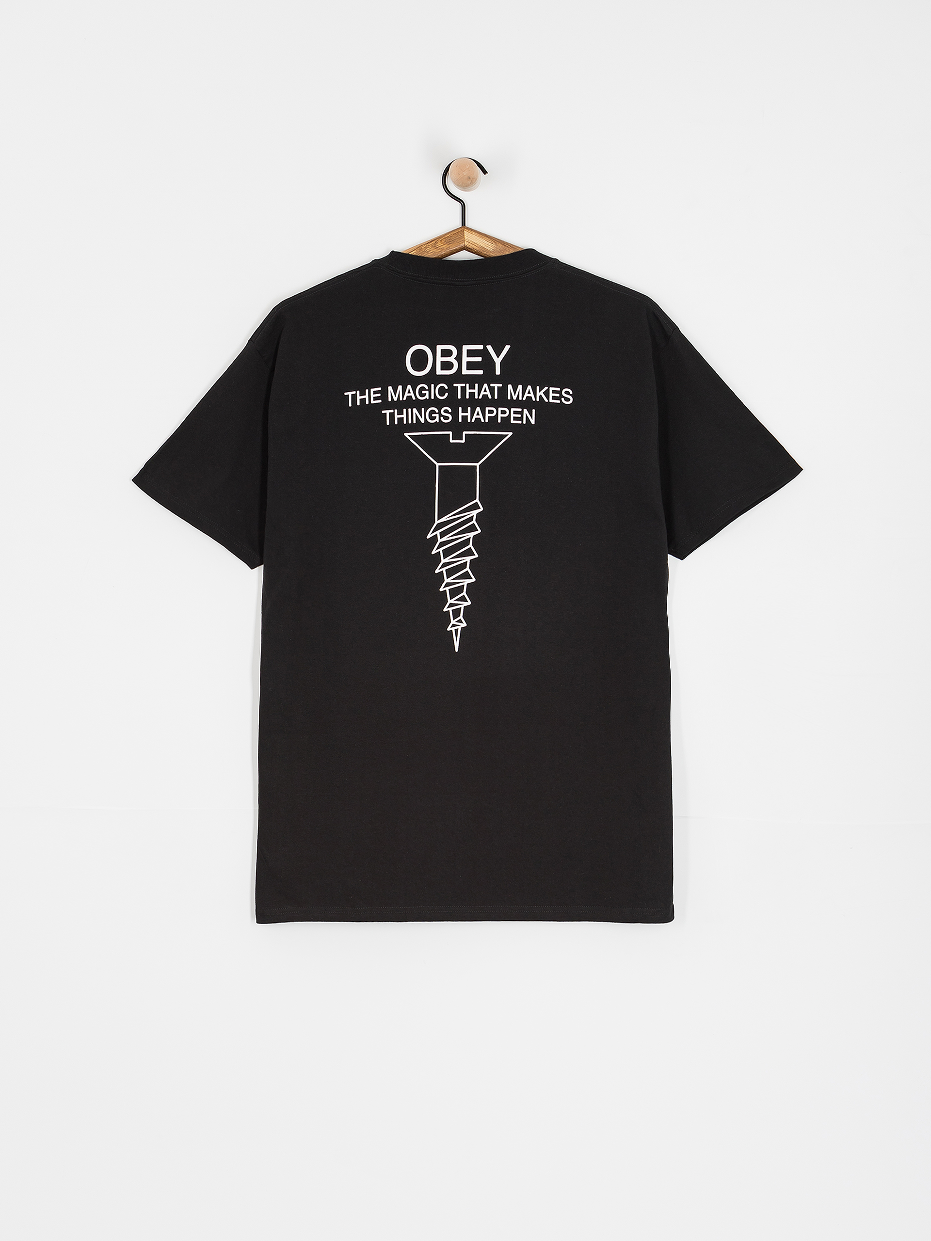 【OBEY】 OBEY RAINBOW ICON : BLACK OBEY Rainbow Icon T-shirt - black (off black)