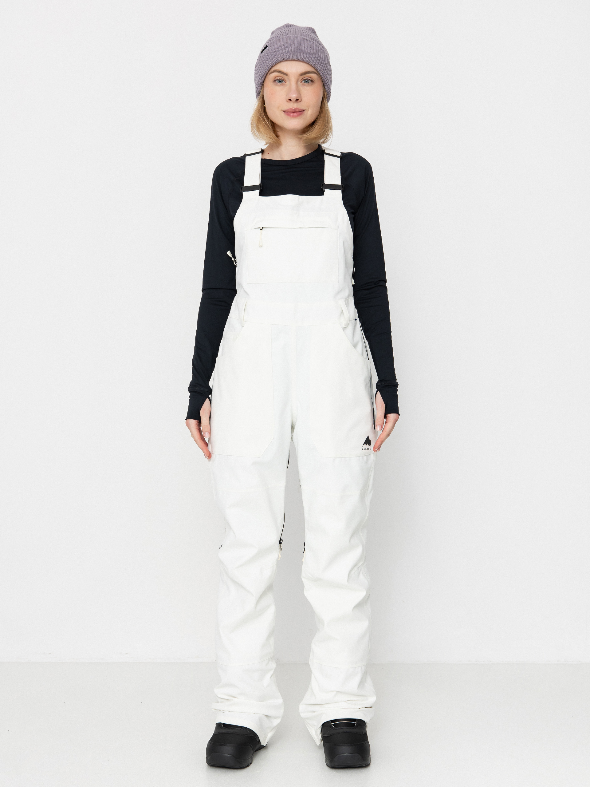 Dámske Snowboardové nohavice Burton Avalon Stretch Bib (stout white)