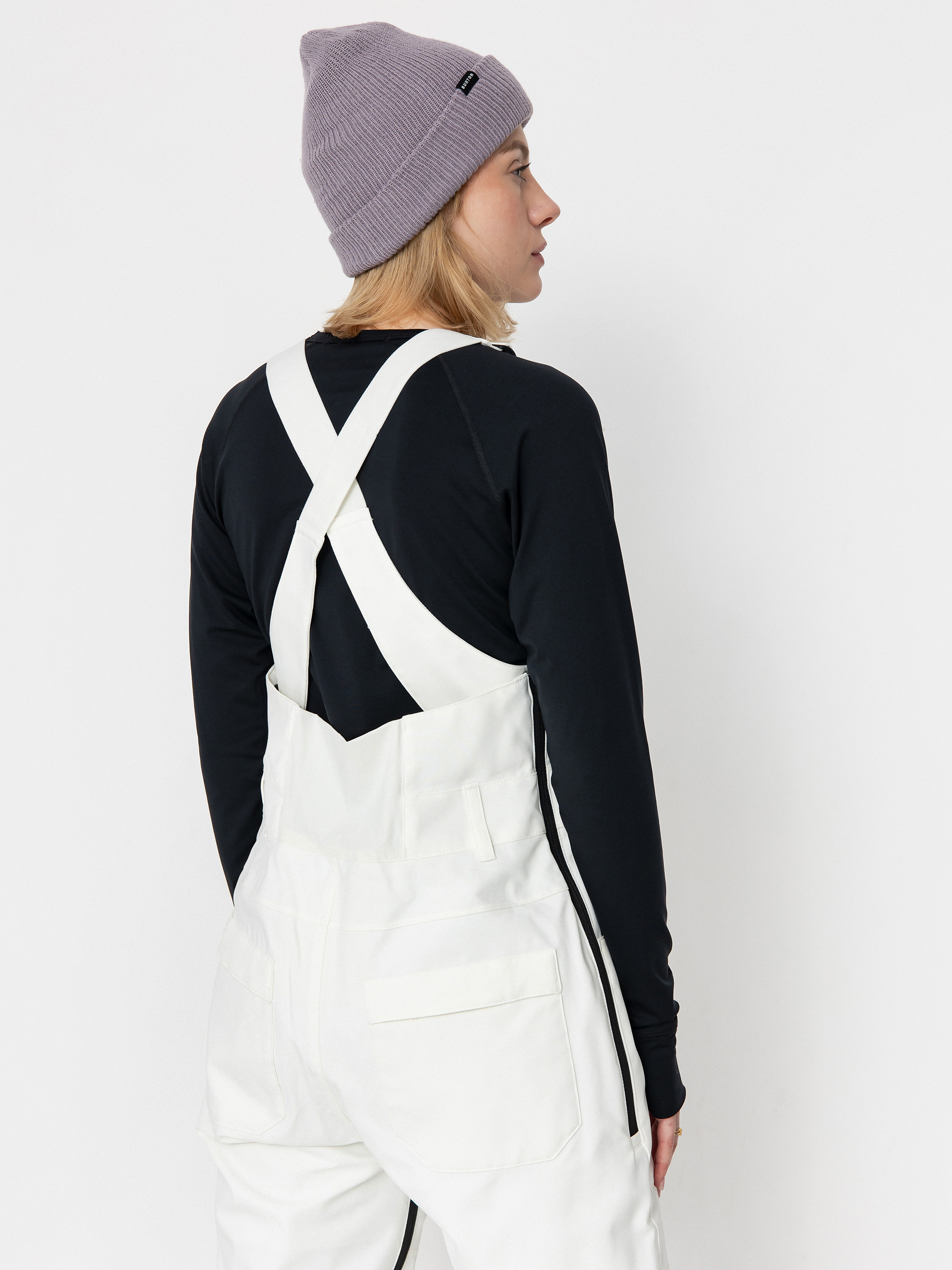 Dámske Snowboardové nohavice Burton Avalon Stretch Bib (stout white)
