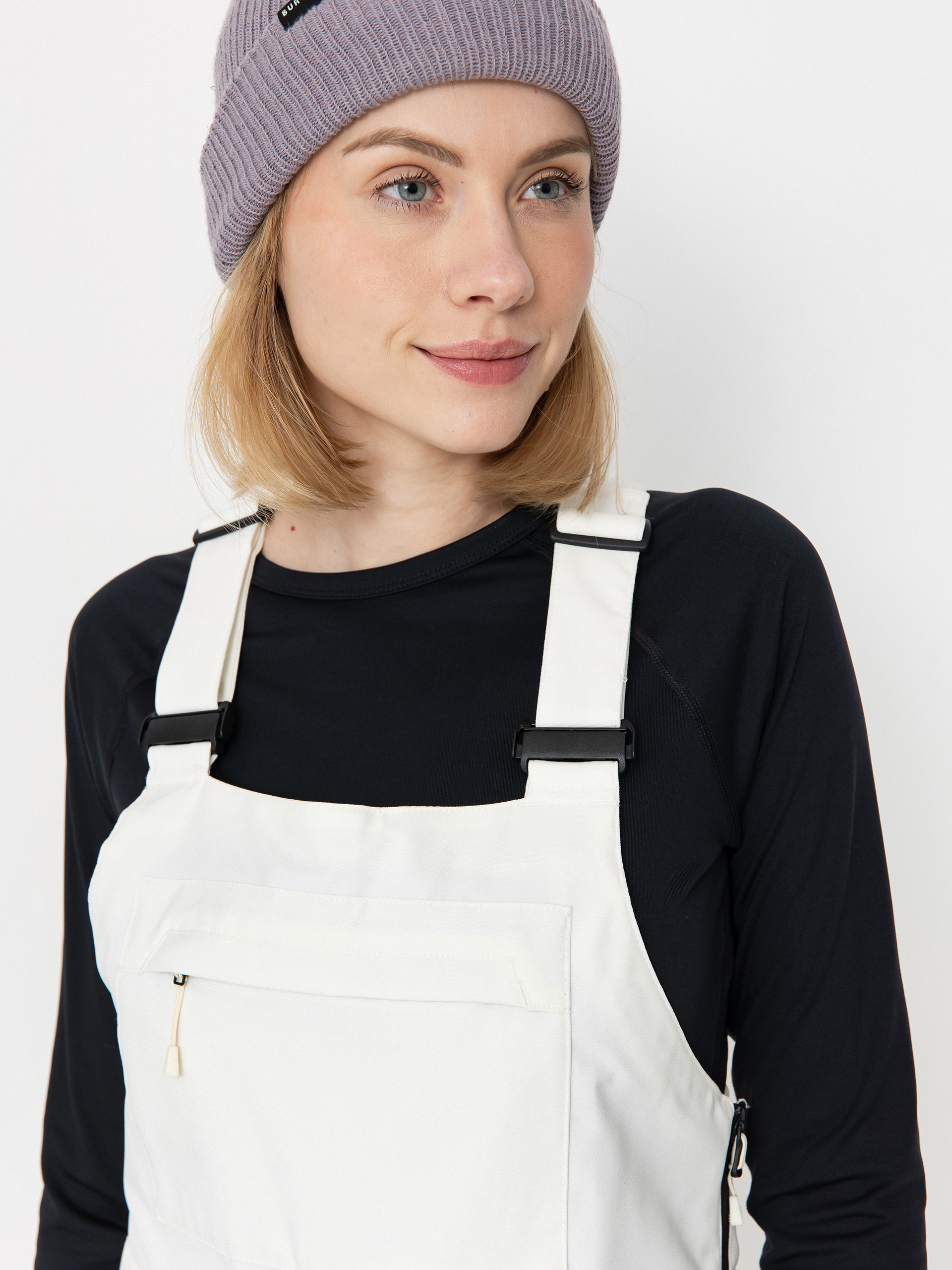 Dámske Snowboardové nohavice Burton Avalon Stretch Bib (stout white)