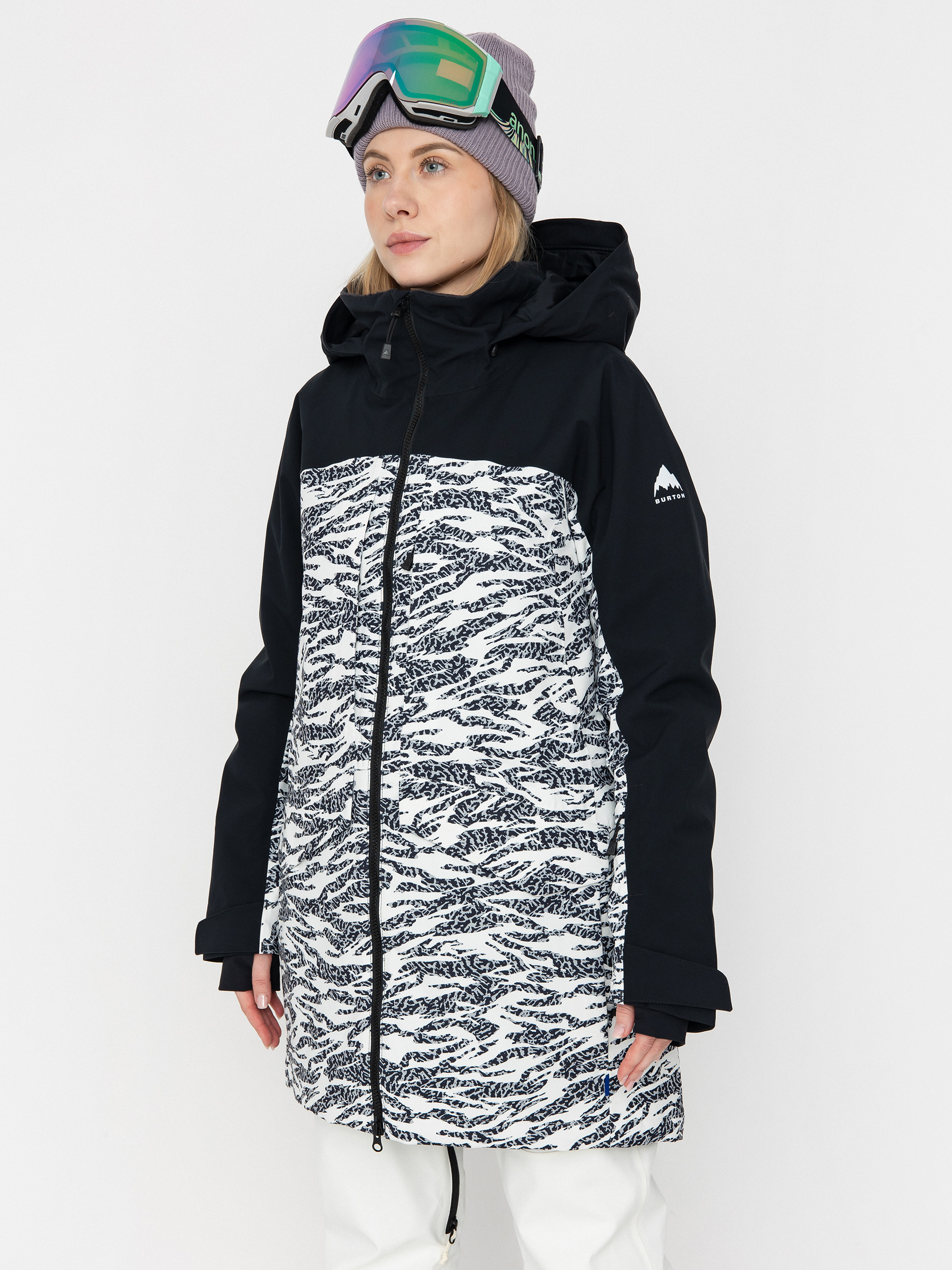 Dámska Snowboardová bunda Burton Prowess 2.0 (true black/zebra camo)