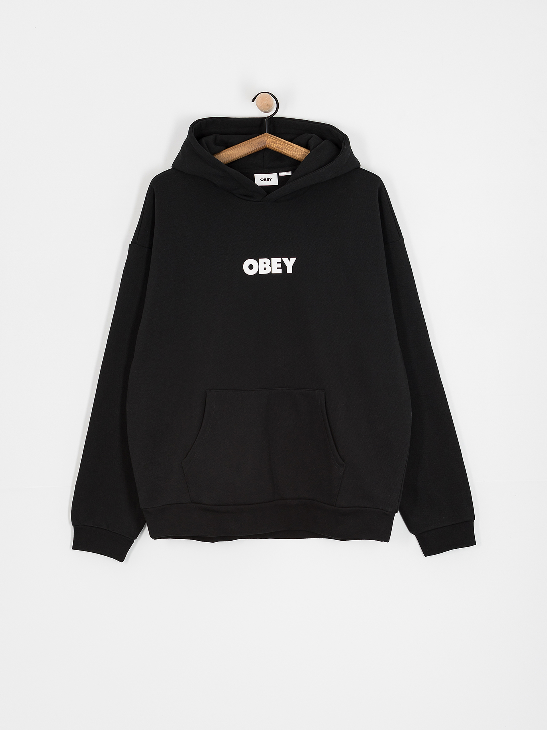 Mikina s kapucňou OBEY Bold Extra Heavy HD (black)