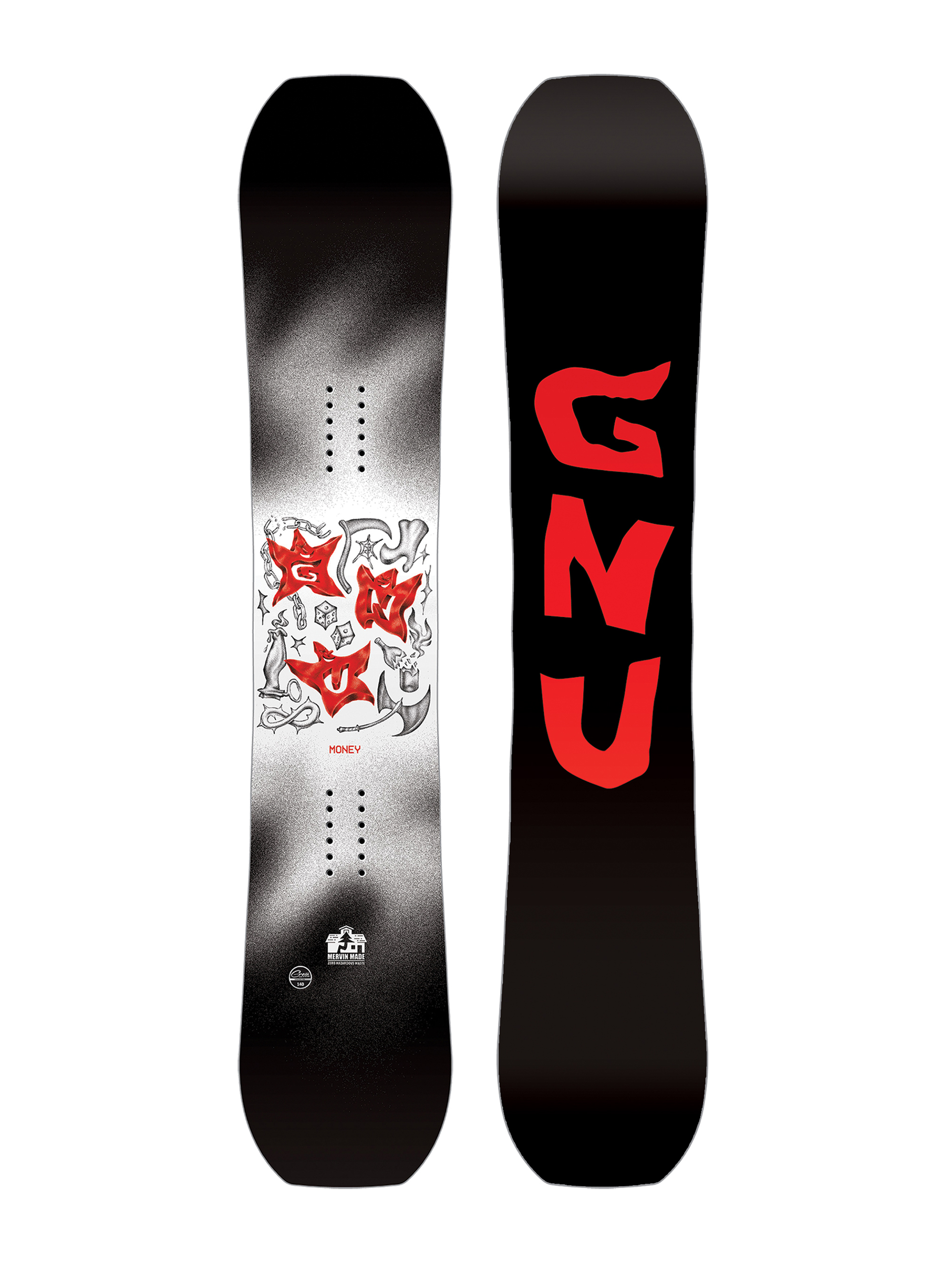 Pánska Snowboard Gnu Money (black)