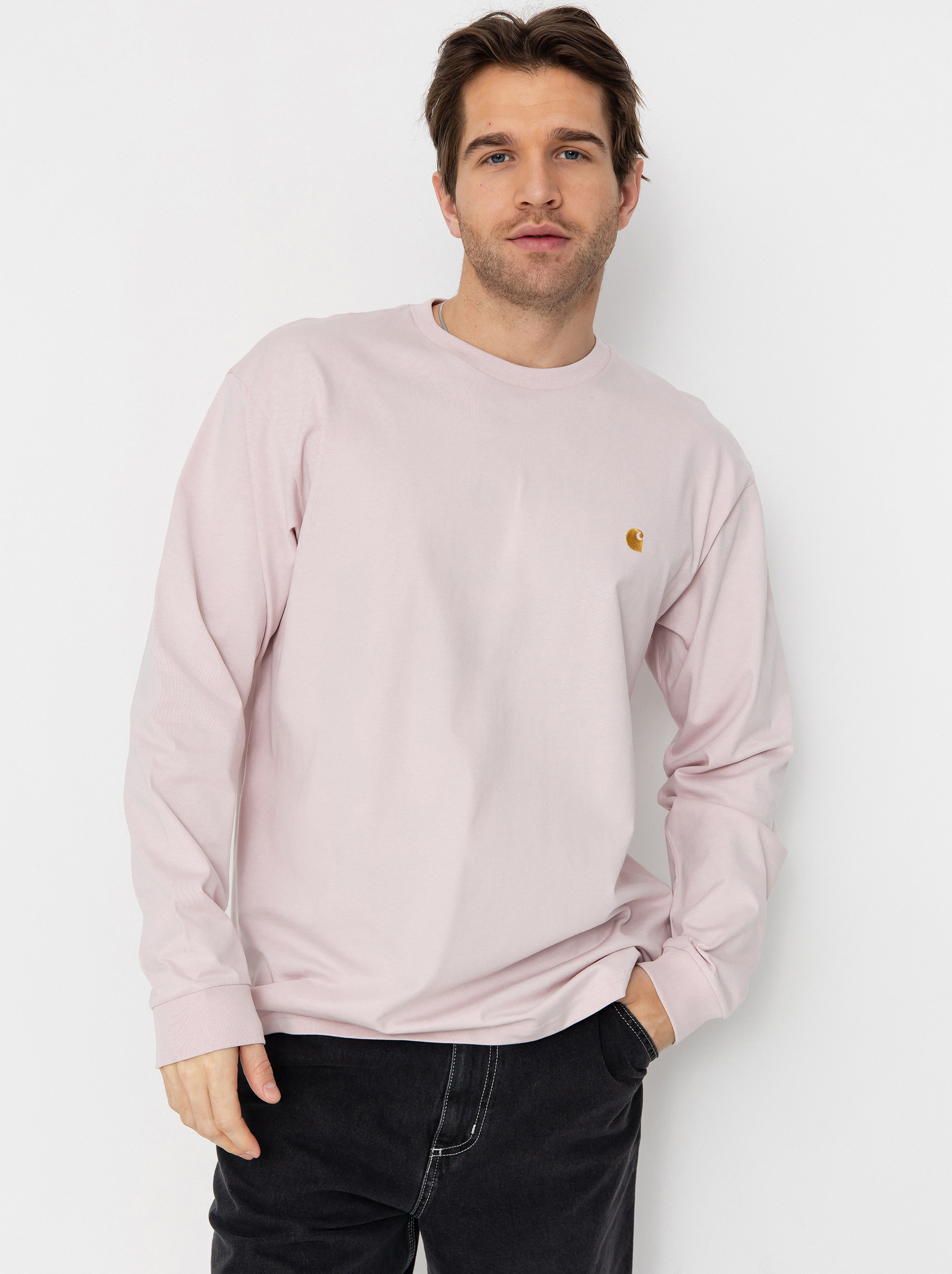 Triko Carhartt WIP Chase (air pink/gold)