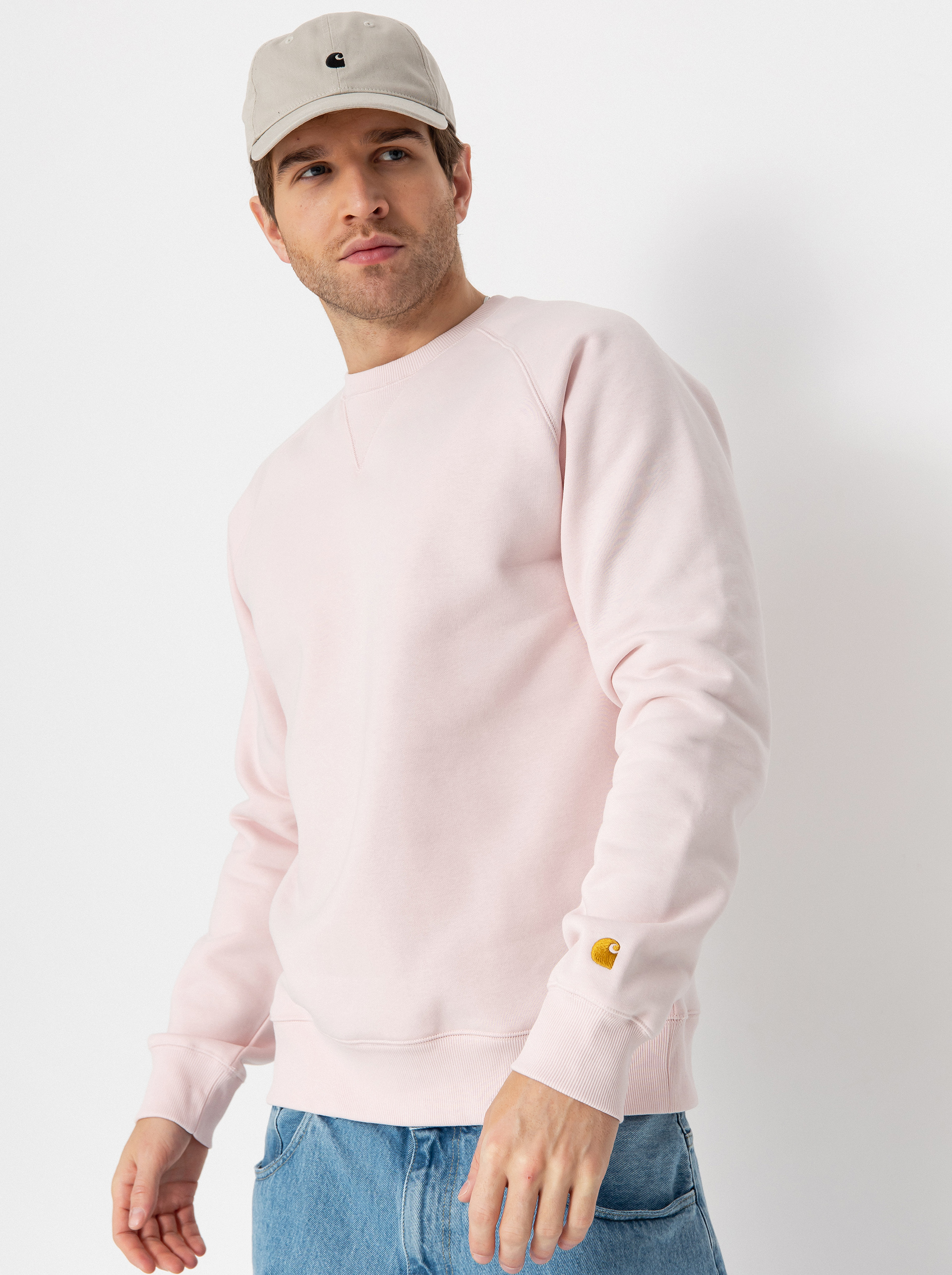 Mikina Carhartt WIP Chase (air pink/gold)