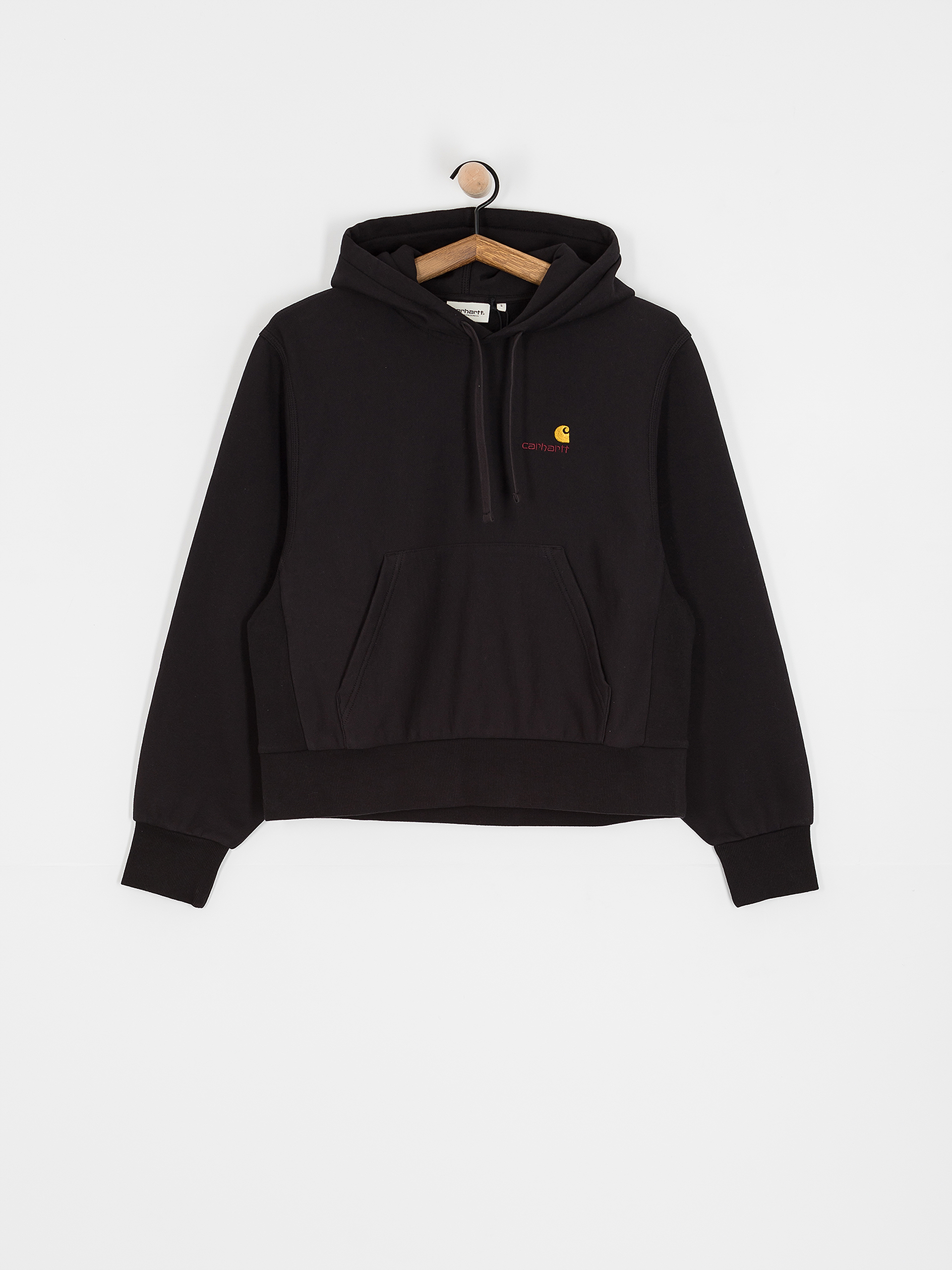 Mikina s kapucňou Carhartt WIP American Script HD Wmn (black)