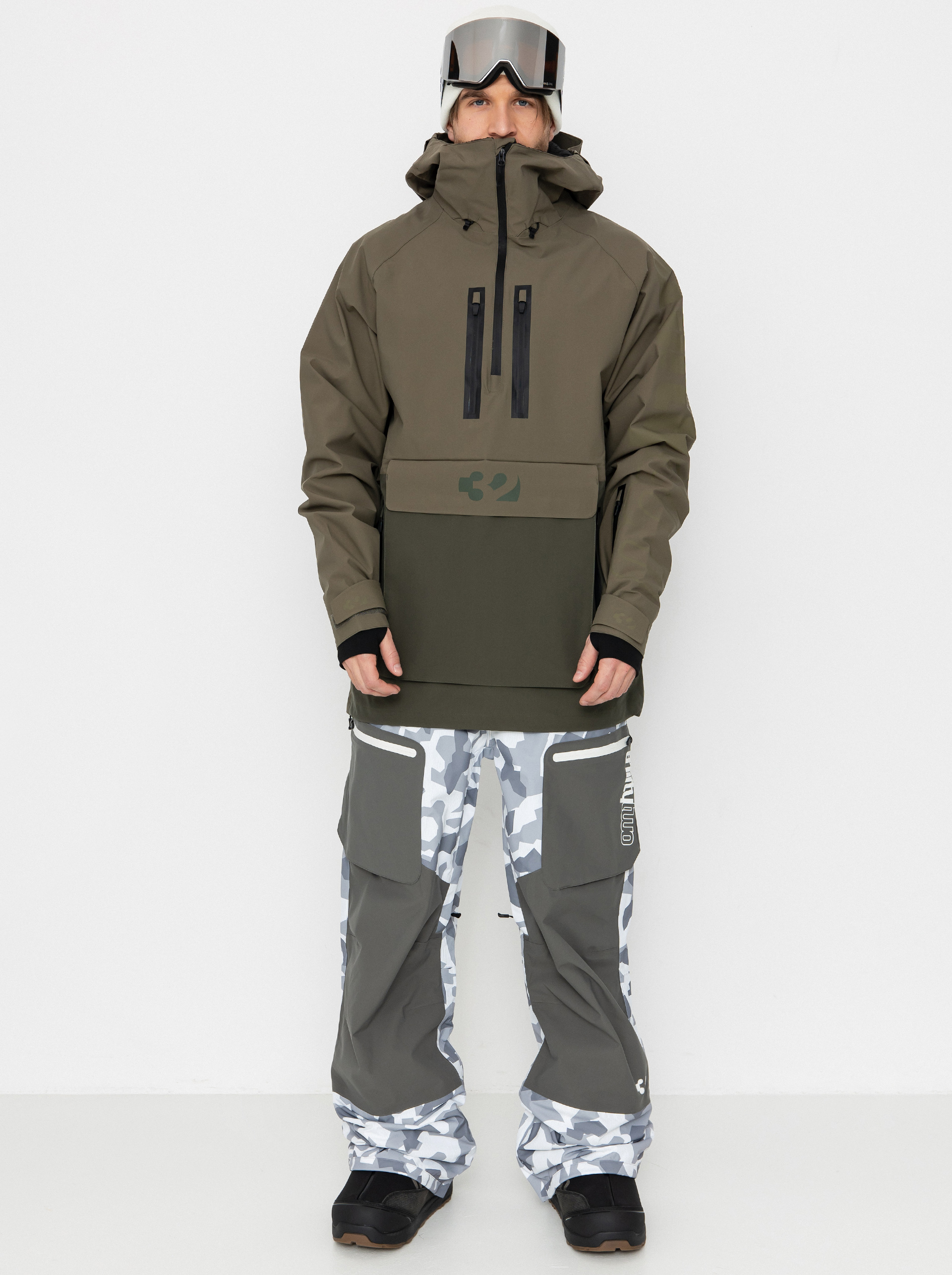 Pánska Snowboardová bunda ThirtyTwo Light Anorak (military)
