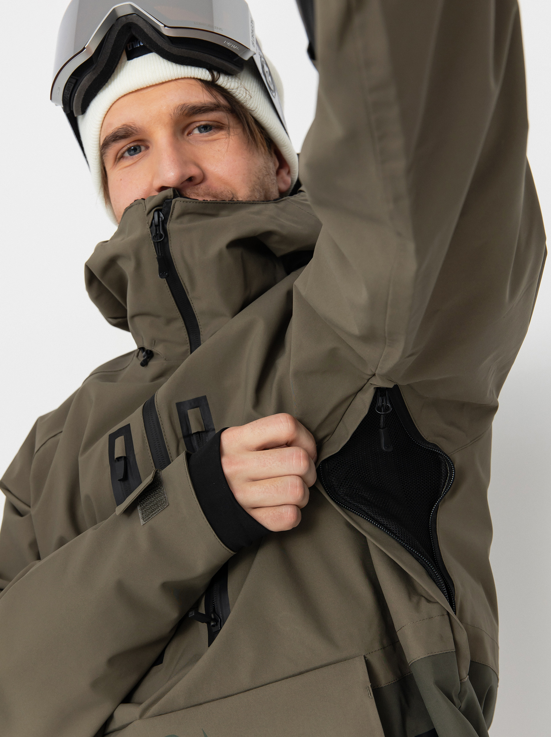 Pánska Snowboardová bunda ThirtyTwo Light Anorak (military)