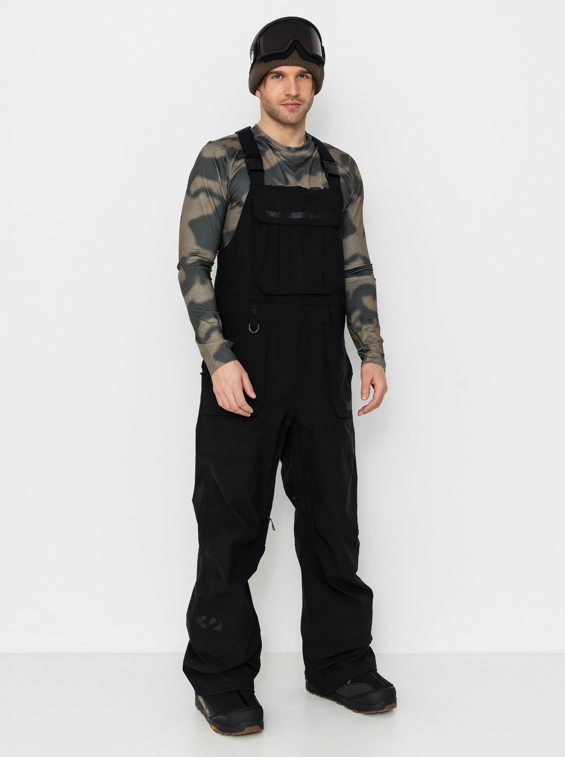 Pánske Snowboardové nohavice ThirtyTwo Basement Bib (black)