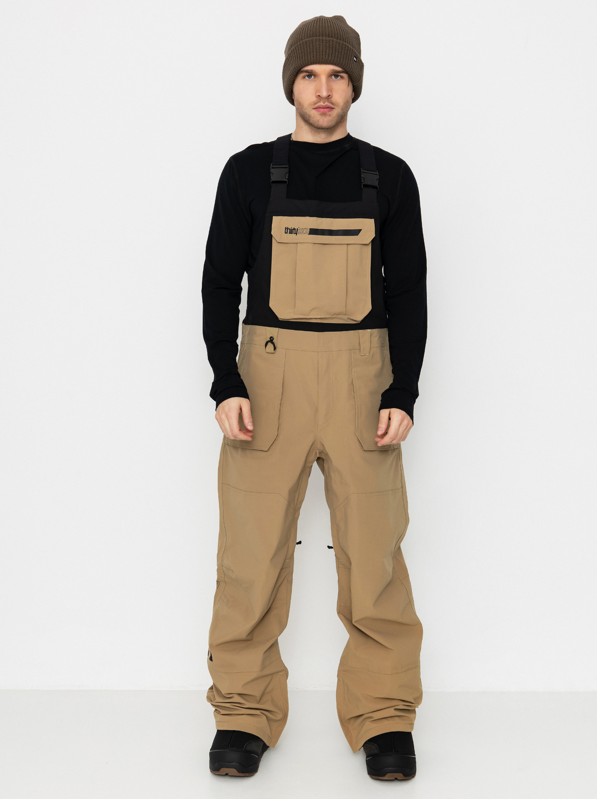 Snowboardové nohavice ThirtyTwo Basement Bib (khaki)