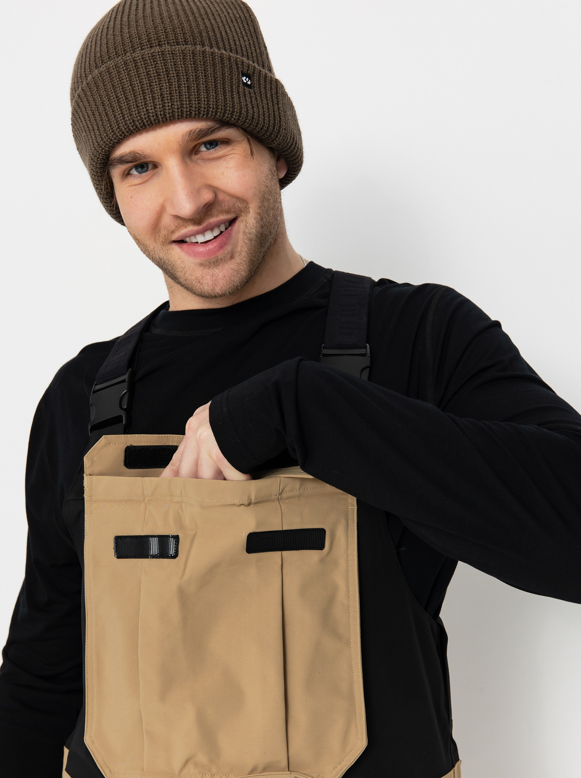 Pánske Snowboardové nohavice ThirtyTwo Basement Bib (khaki)