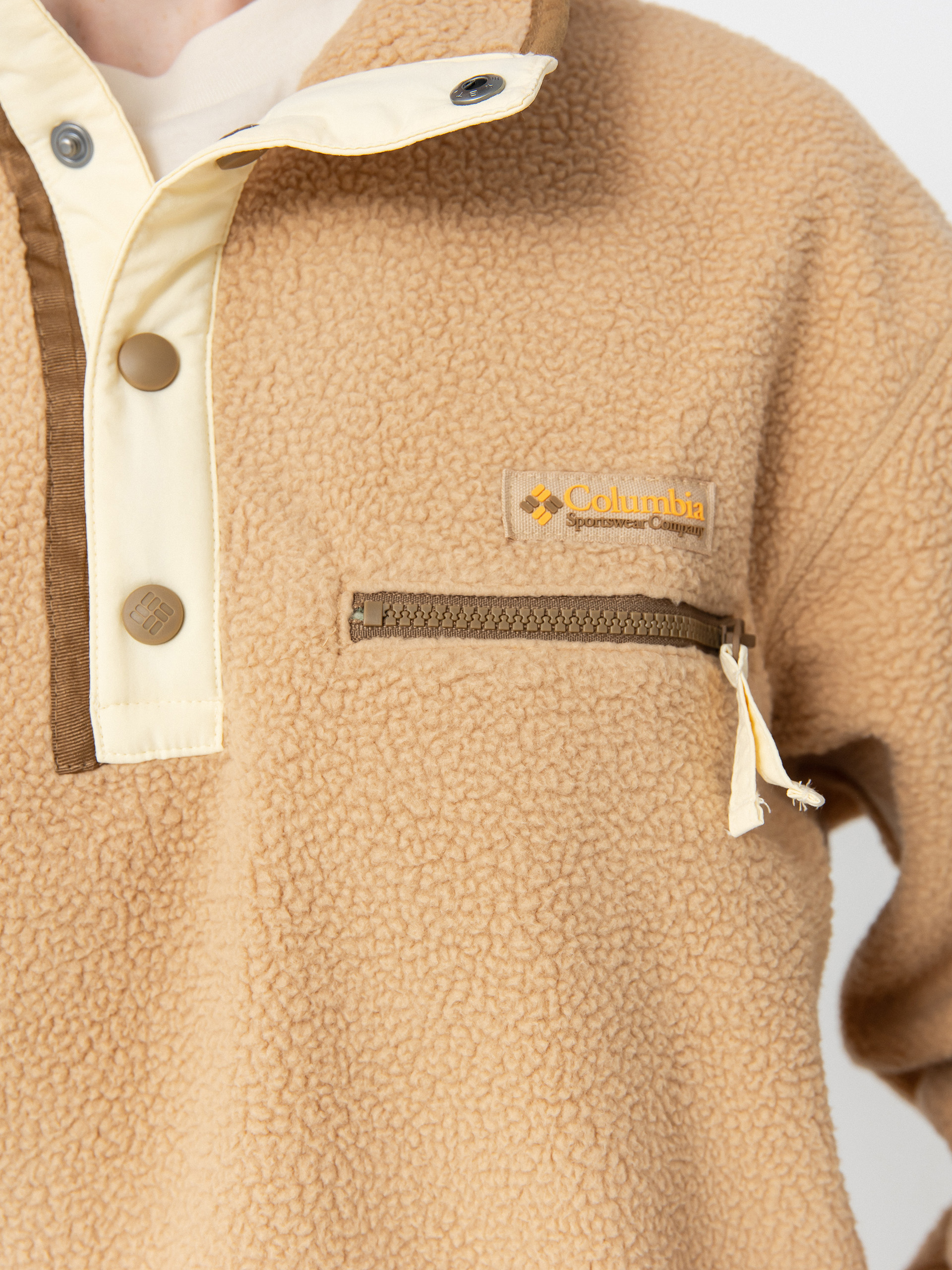 Dámsky Flísová mikina Columbia Helvetia II Cropped Half Snap (canoe)