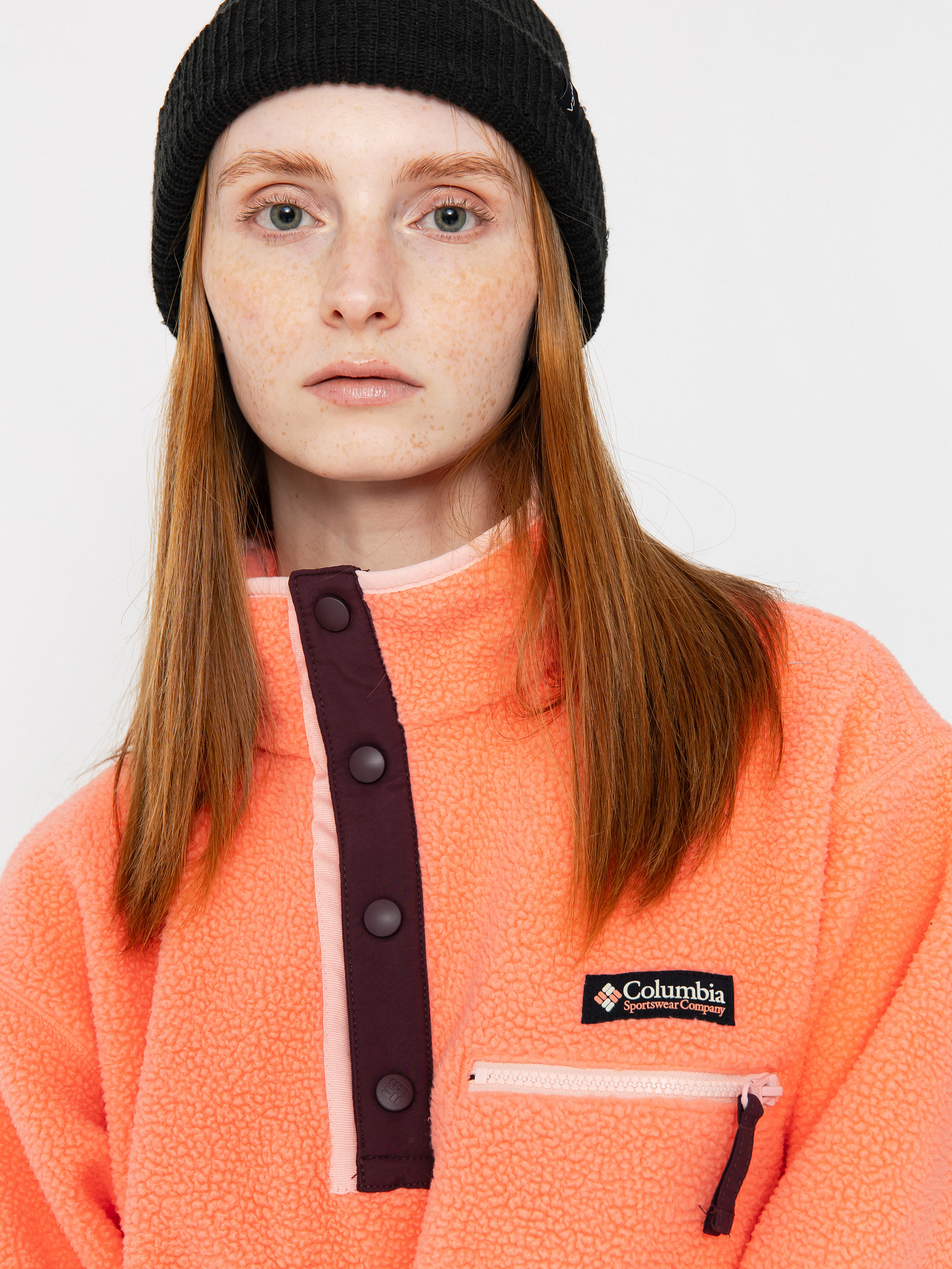 Dámsky Flísová mikina Columbia Helvetia II Cropped Half Snap (alpenglow)