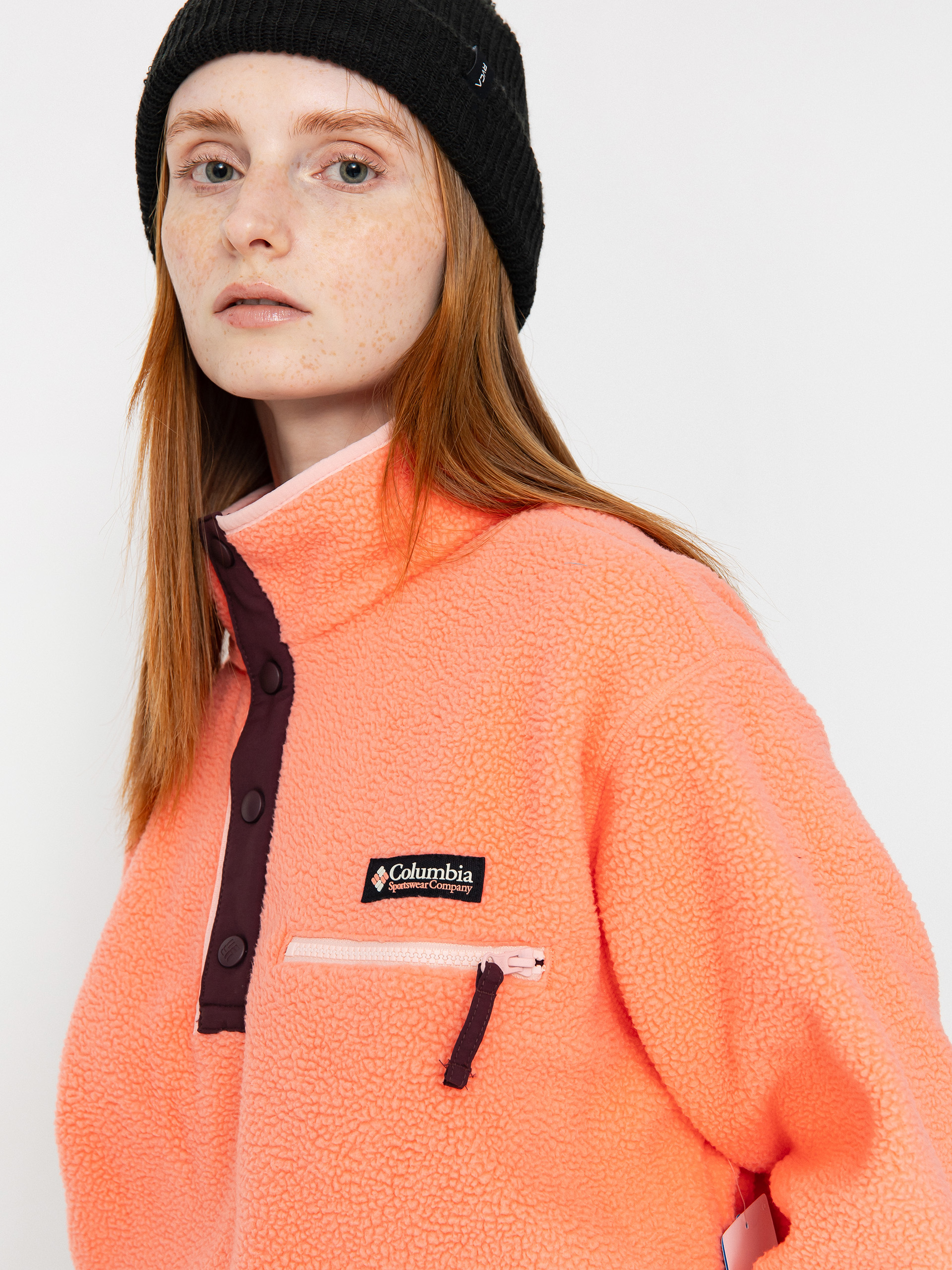 Dámsky Flísová mikina Columbia Helvetia II Cropped Half Snap (alpenglow)