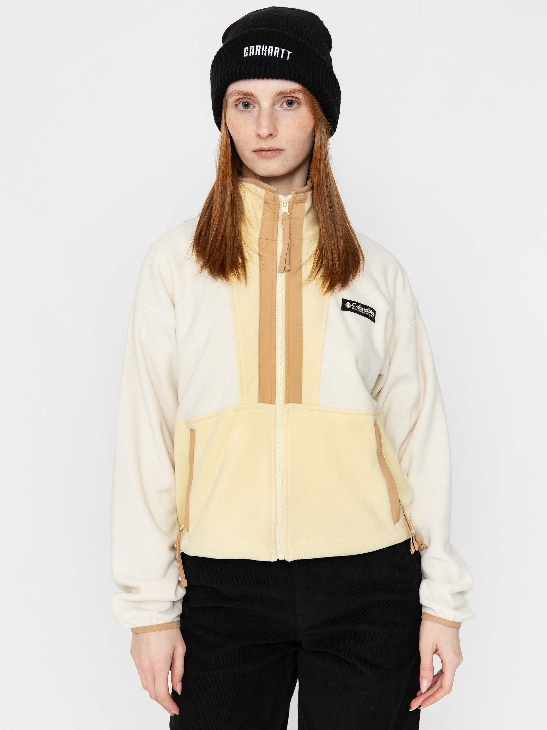 Flu00edsovu00e1 mikina Columbia Backbowl II Full Zip Wmn (chalk/lemon wa)