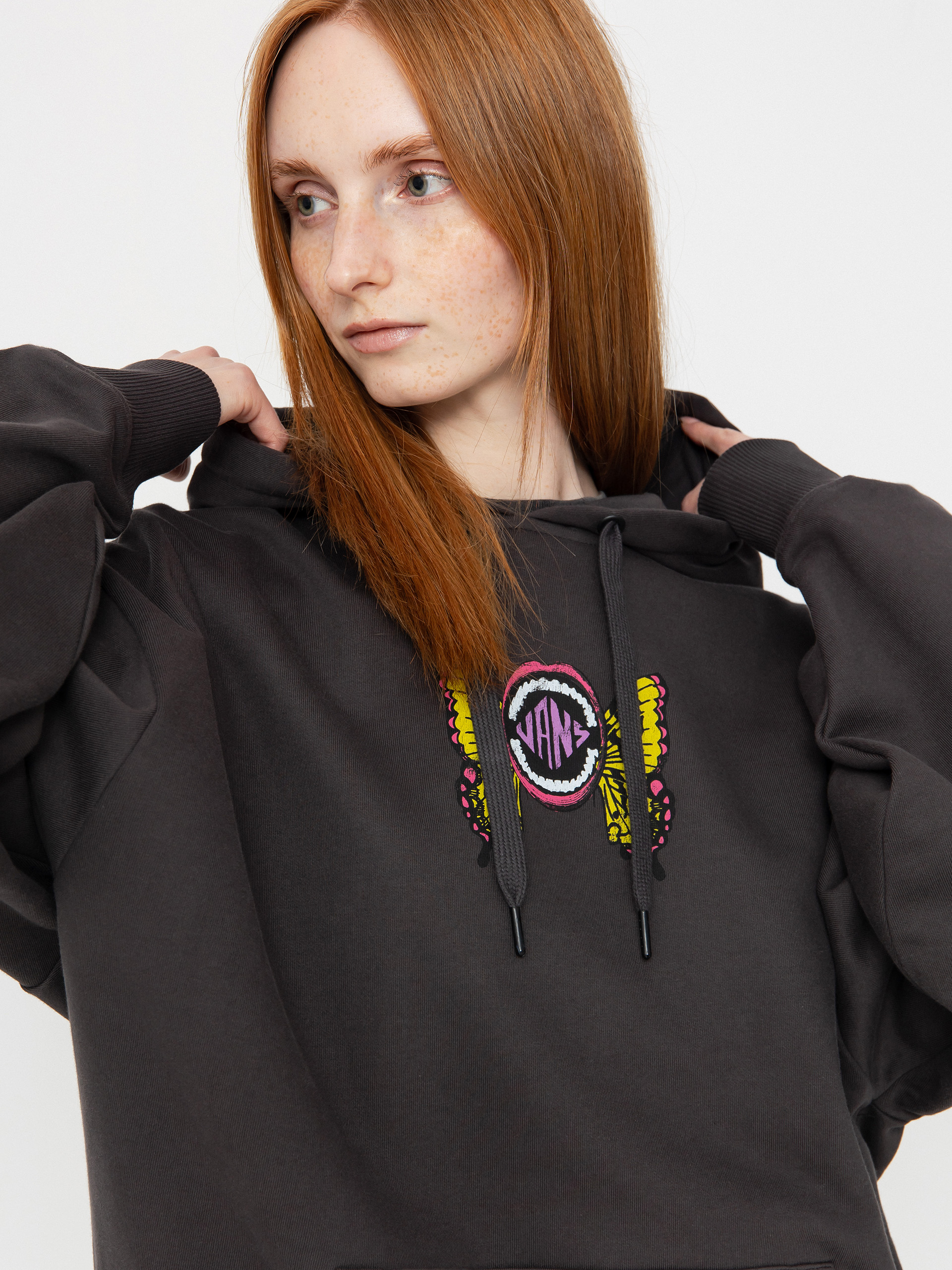 Mikina s kapucňou Vans Ethereal Os HD Wmn (black)