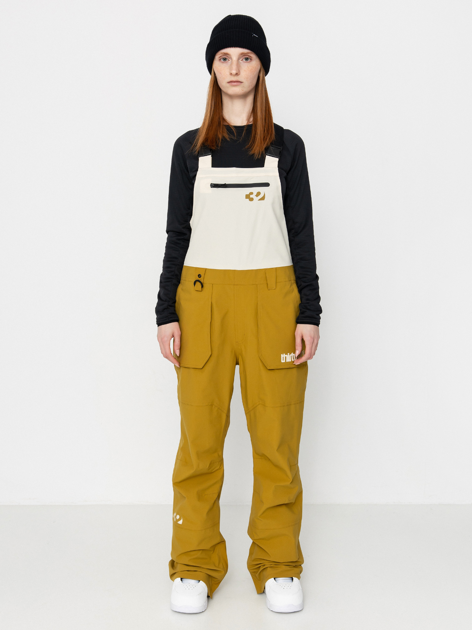 Snowboardovu00e9 nohavice ThirtyTwo Basement Bib Wmn (tan)