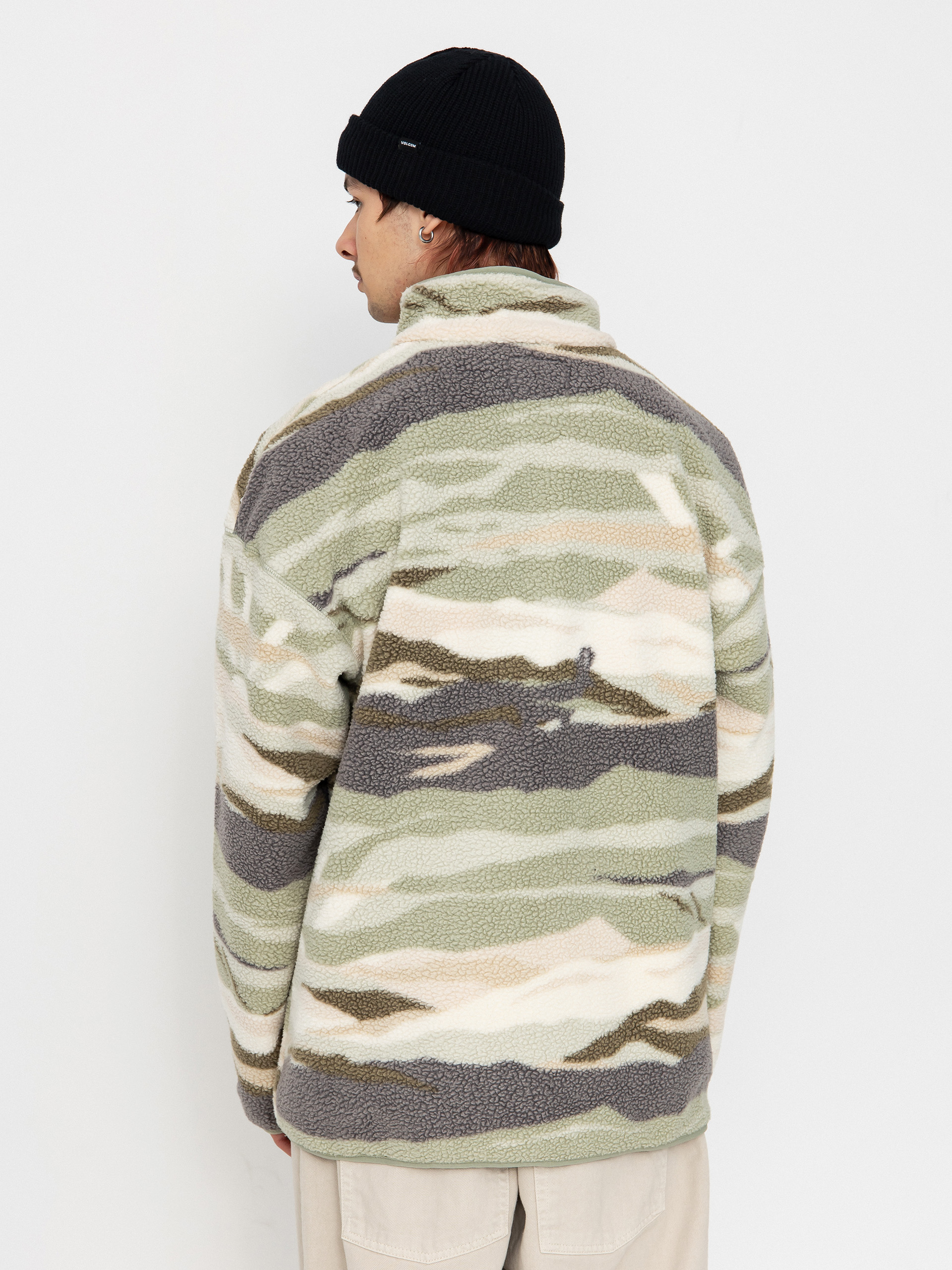 Pánsky Flísová mikina Columbia Helvetia II Printed Half Snap (safari rouge va)