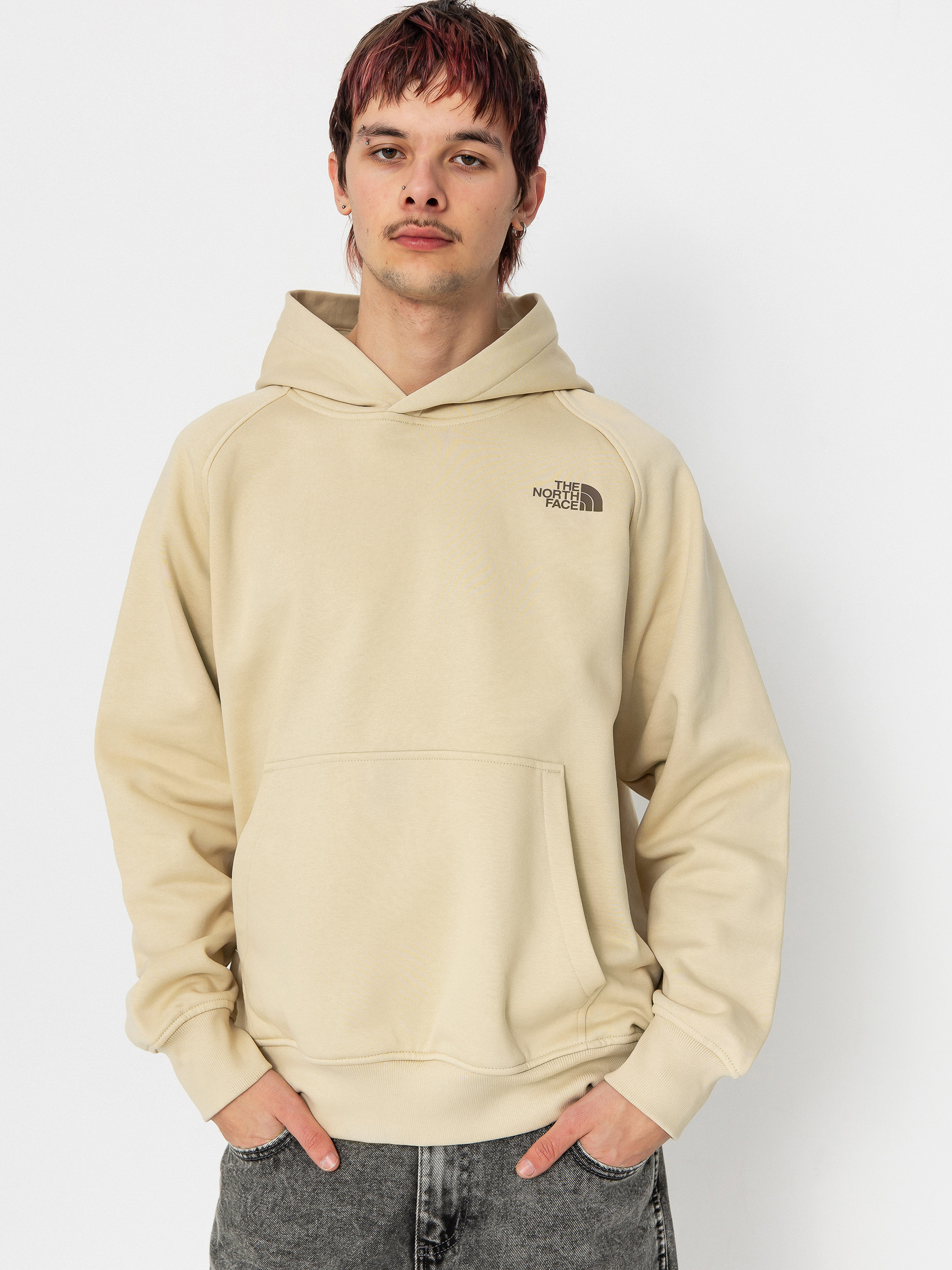 Mikina s kapucňou The North Face Raglan Box Nse HD (gravel/smokey brown)