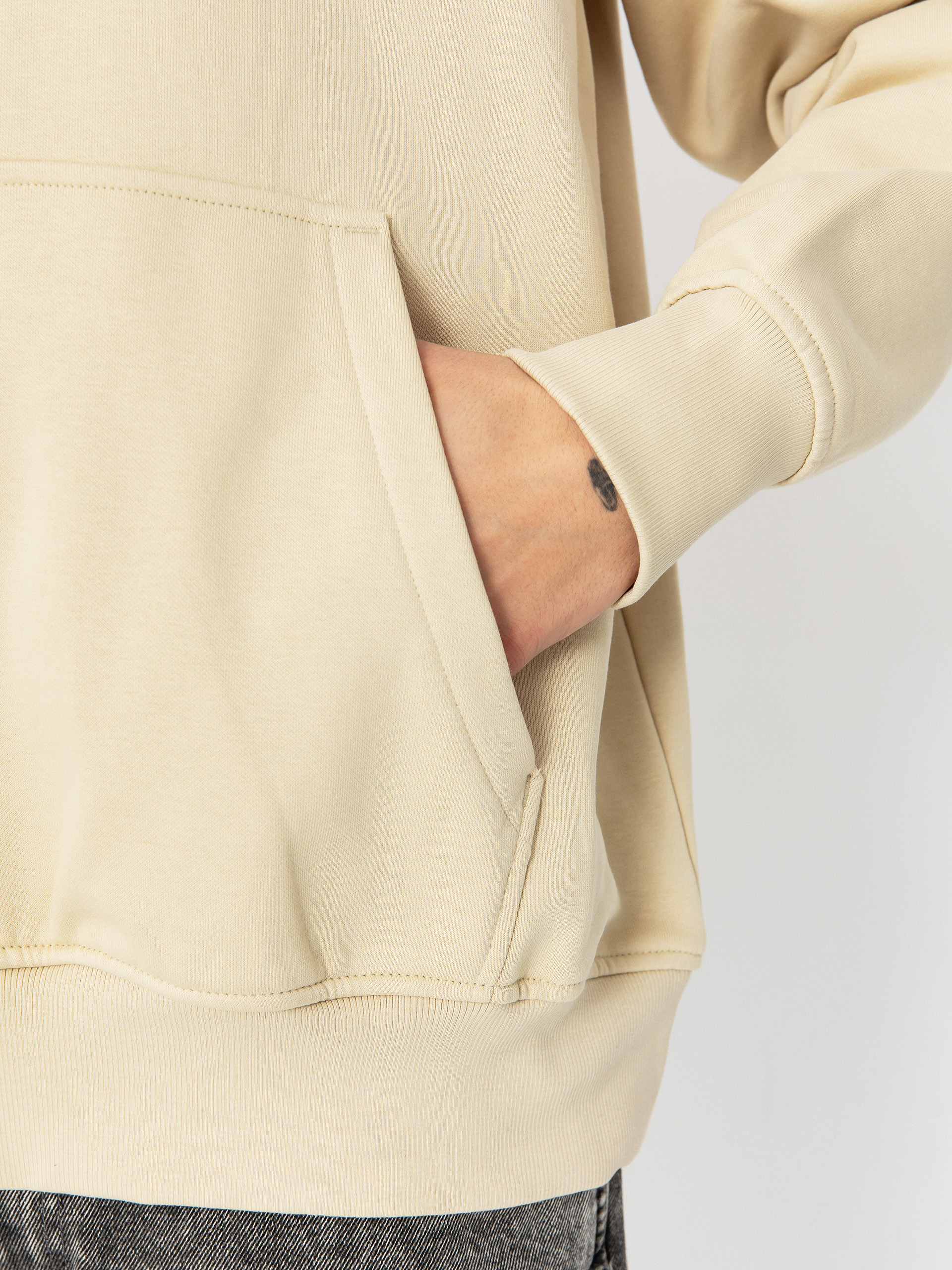 Mikina s kapucňou The North Face Raglan Box Nse HD (gravel/smokey brown)