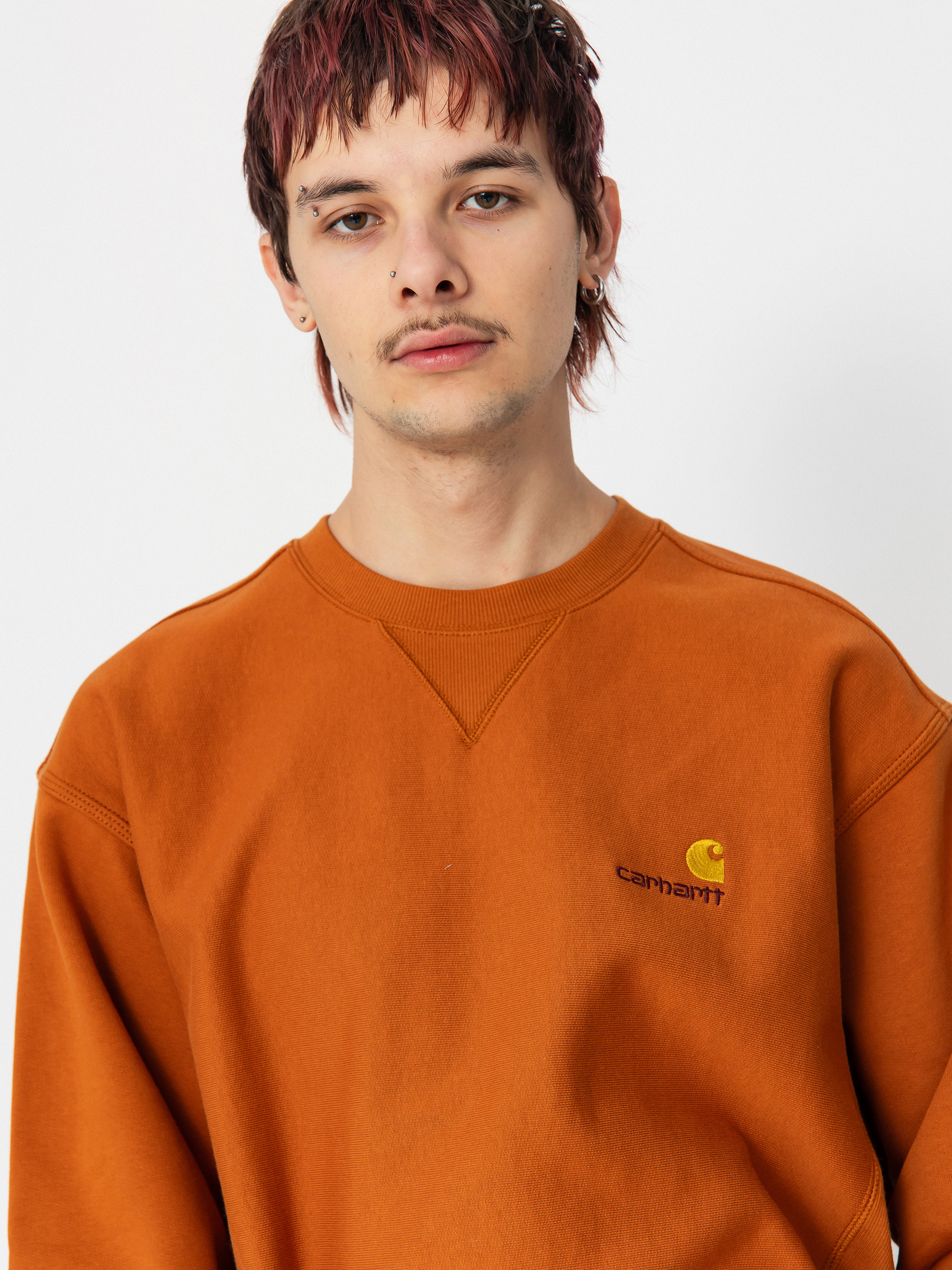 Mikina Carhartt WIP American Script (sienna)